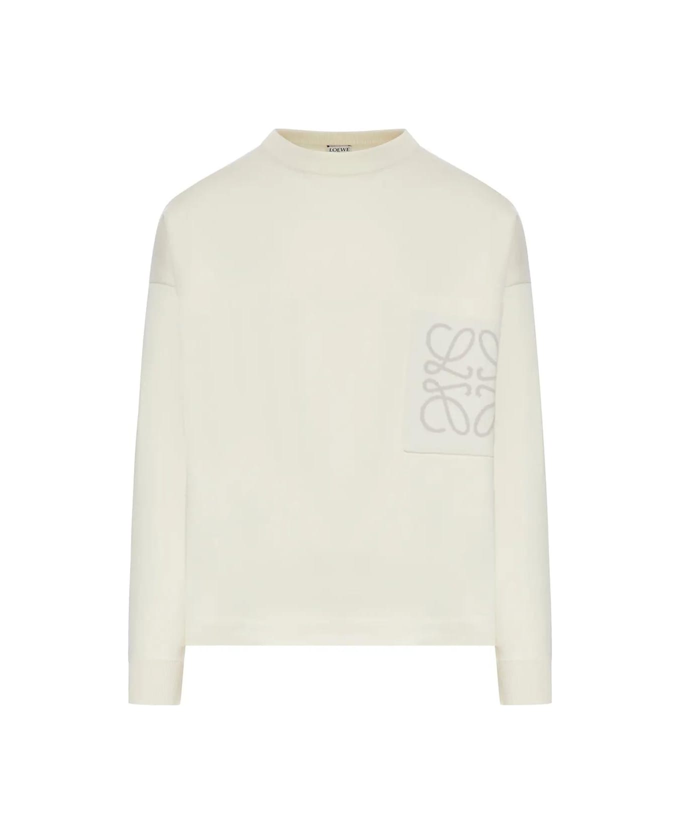 Loewe Logo Knit - White/light grey