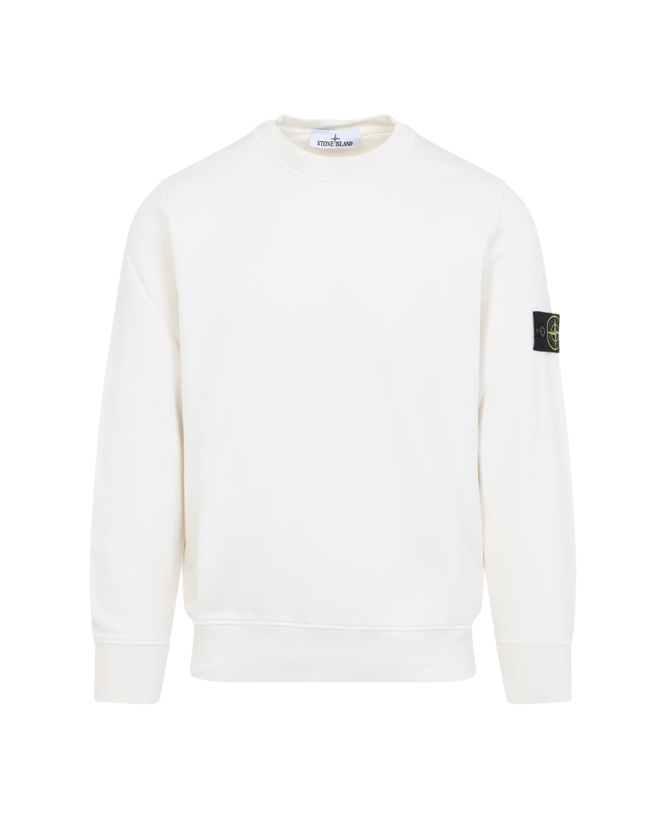 Stone Island Cotton Sweatshirt - Ivory