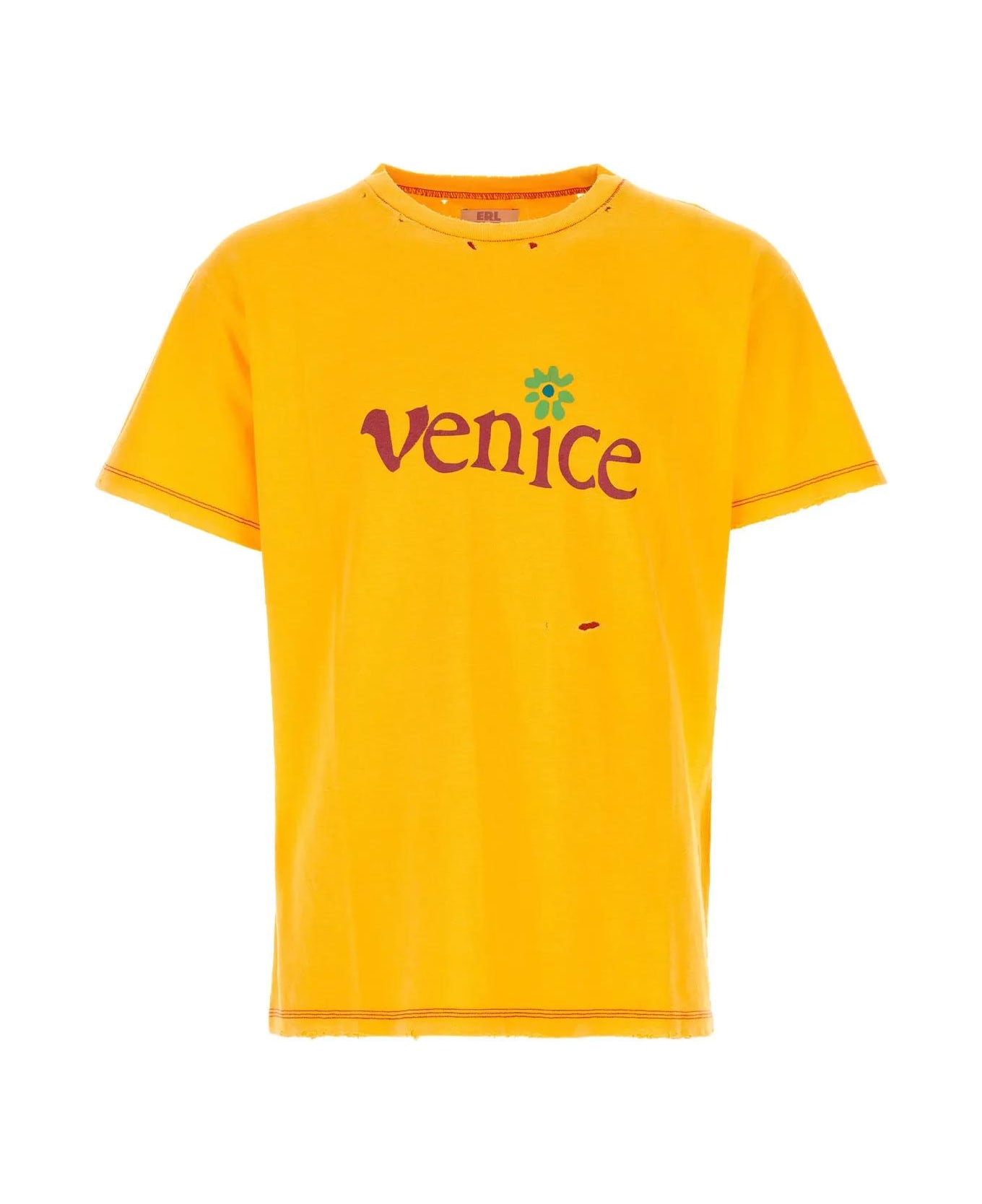 ERL Yellow Cotton Blend T-shirt - Yellow