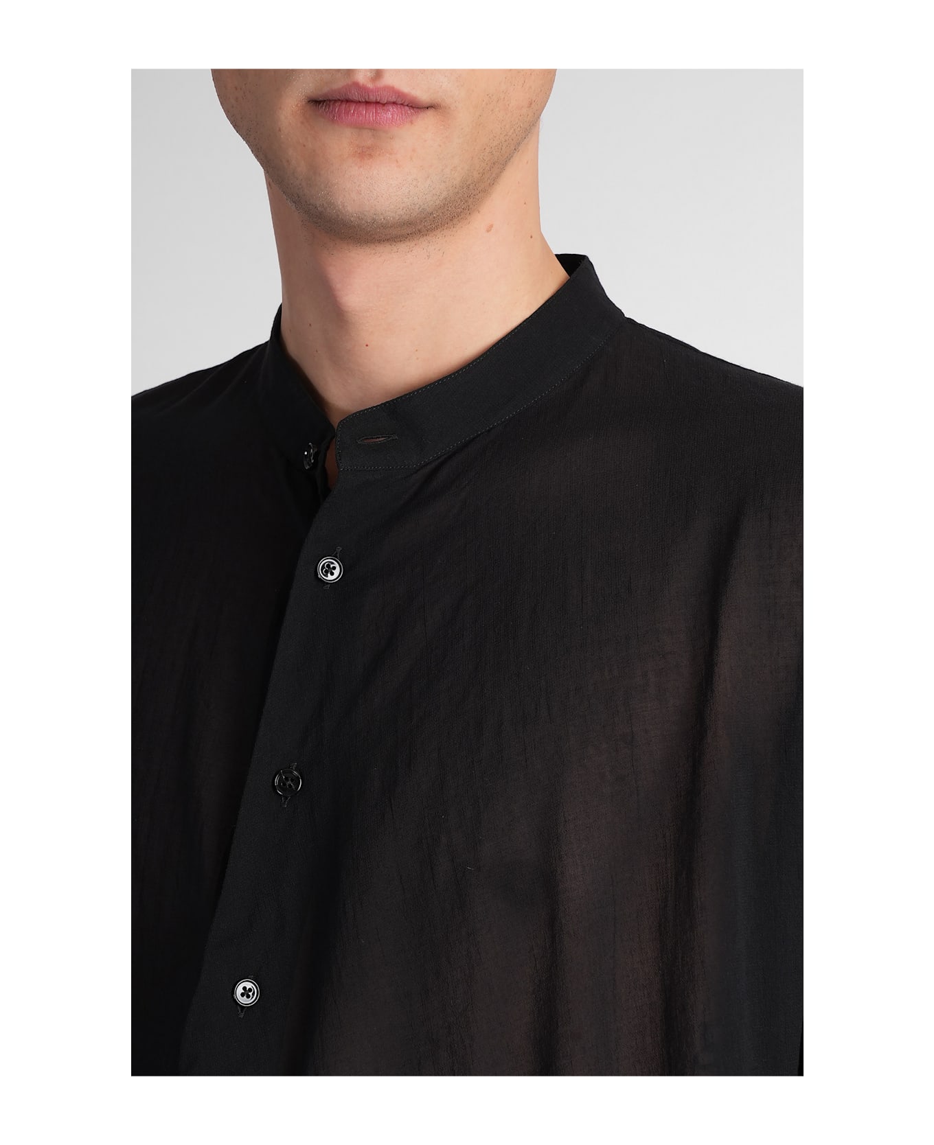 Ann Demeulemeester Quemby Shirt In Black Cotton - black