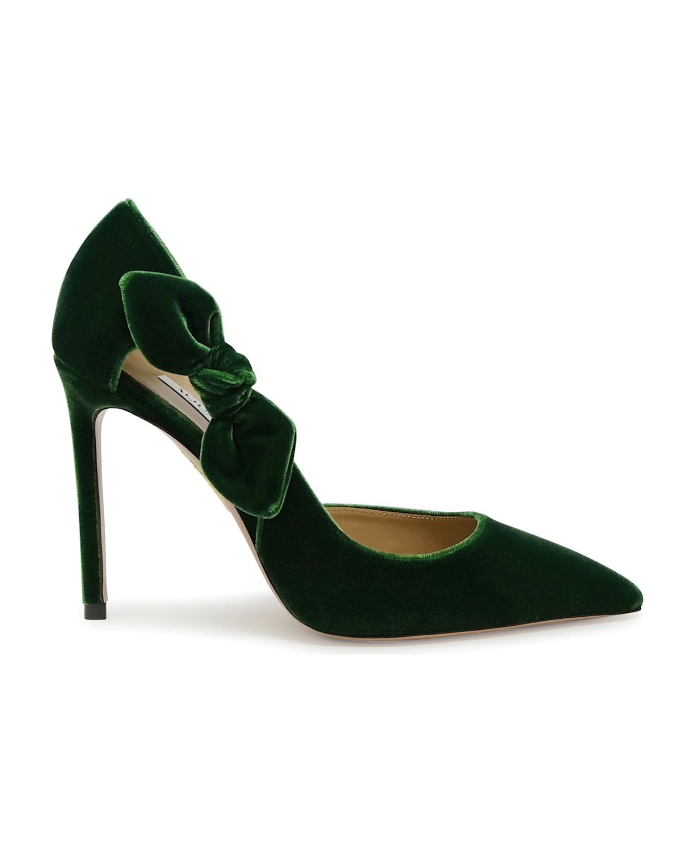Aquazzura Green Velvet Bow Tie Pump 105 - GREEN