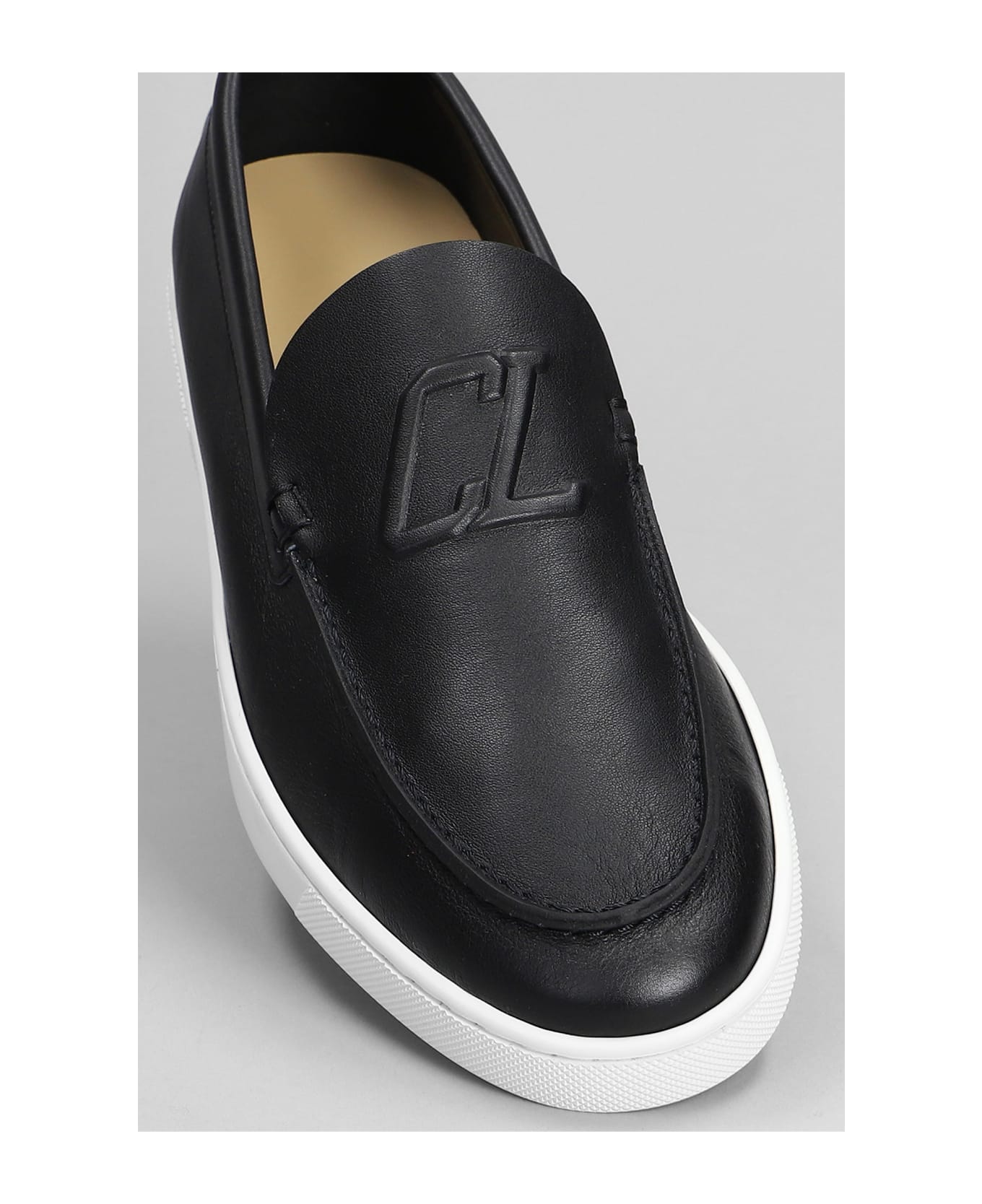 Christian Louboutin Varsiboat Loafers In Black Leather - black