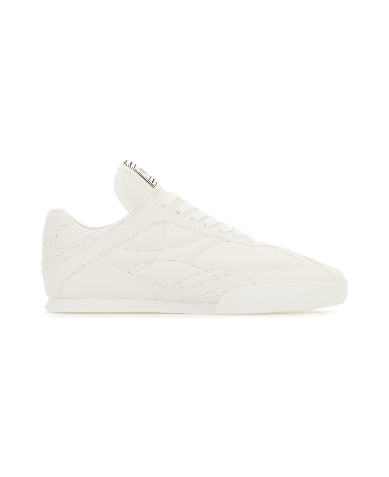 Chloé White Leather Kick Sneakers - WHITE