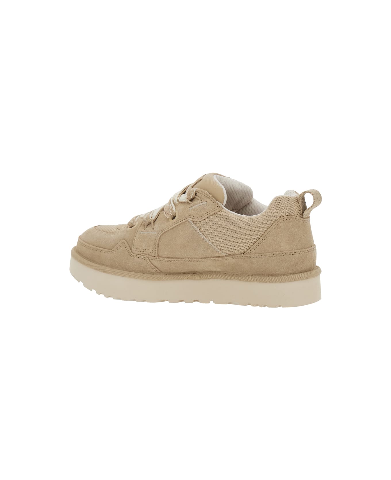 UGG 'lo Lowmel' Beige Sneakers With Mesh Inserts And Logo On The Side In Suede Man - Beige