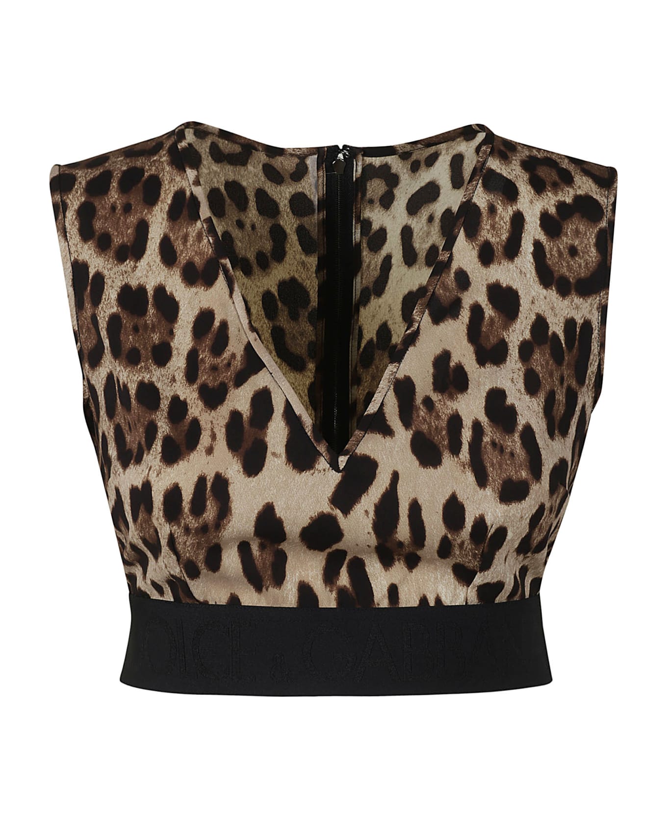 Dolce & Gabbana Animal Print Cropped Top - leopard print