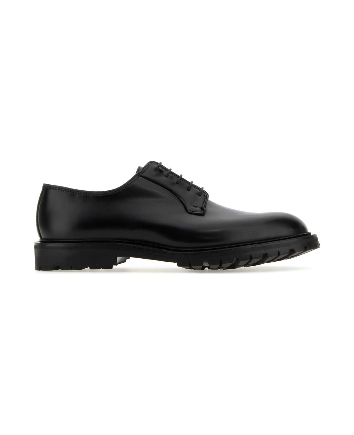 Crockett & Jones Black Leather Lanark 3 Lace-up Shoes - BLACK ローファー＆デッキシューズ