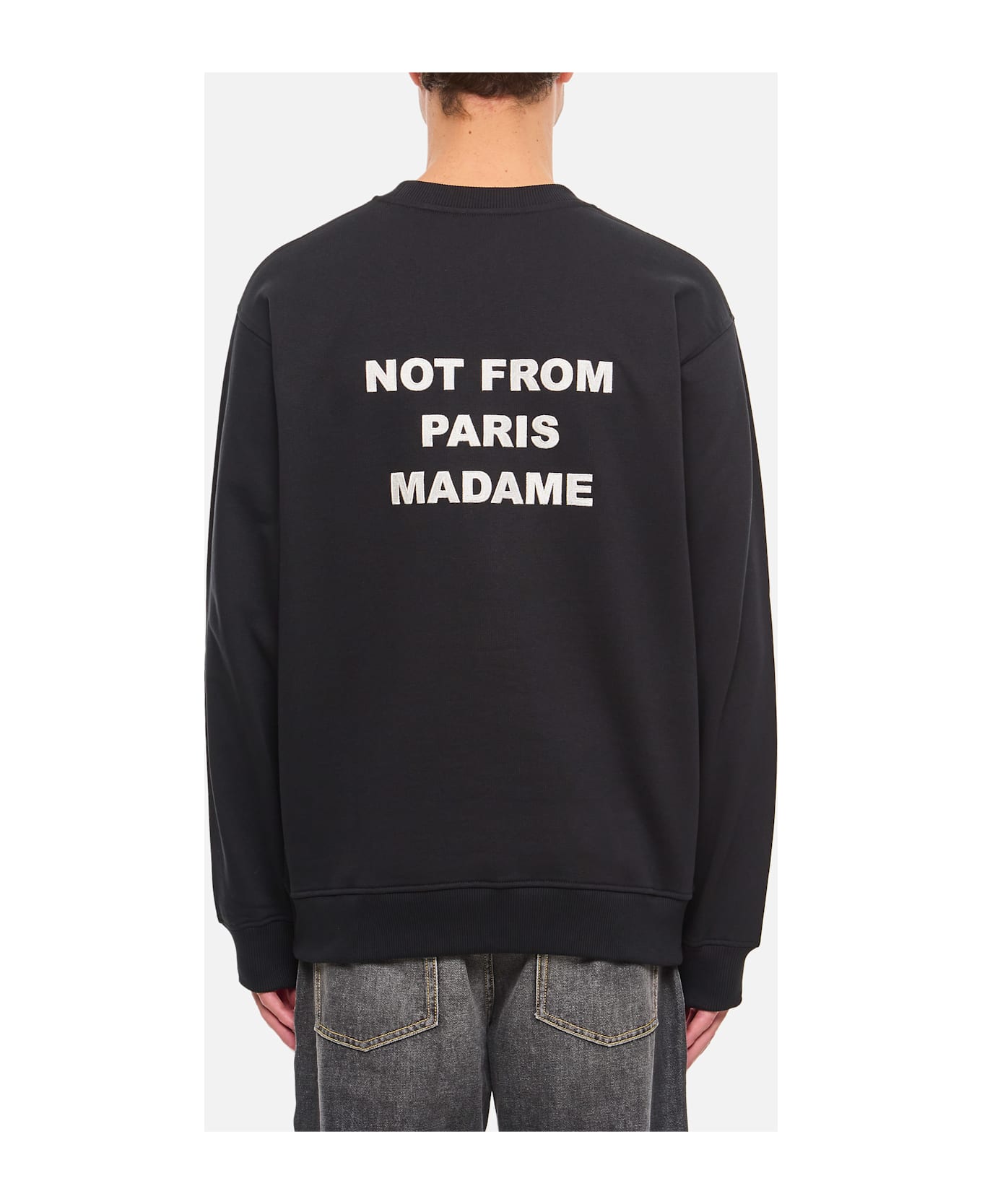 Drôle de Monsieur Le Sweatshirt Slogan - Black