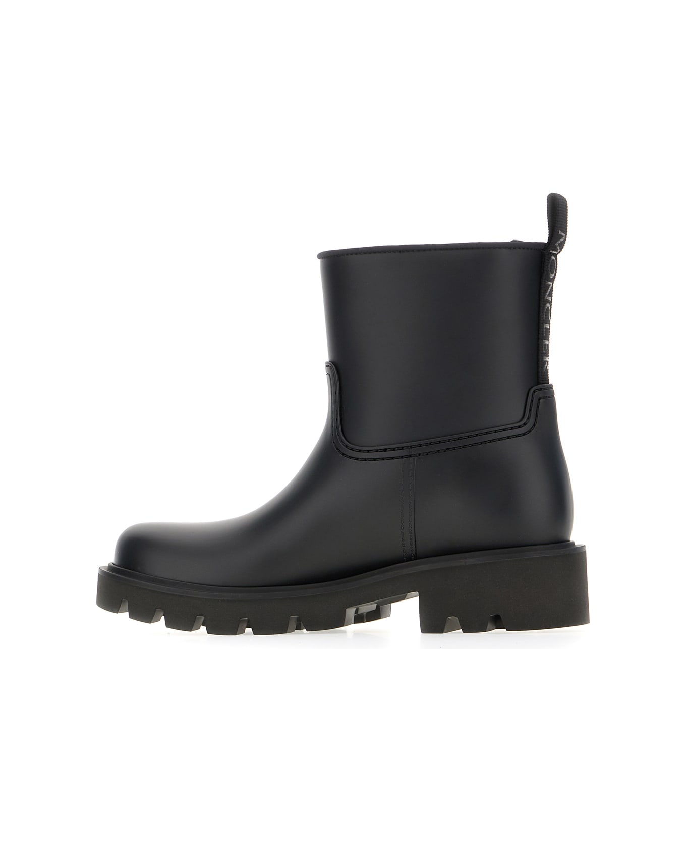 Moncler Black Rubber Kickstream Ankle Boots - Black