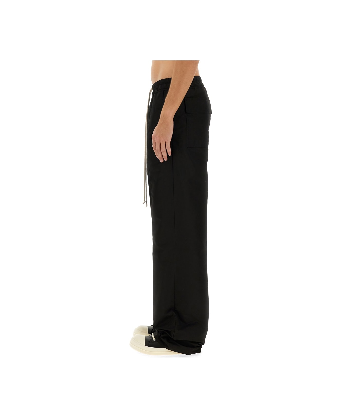 Rick Owens Wide Leg Pants - BLACK