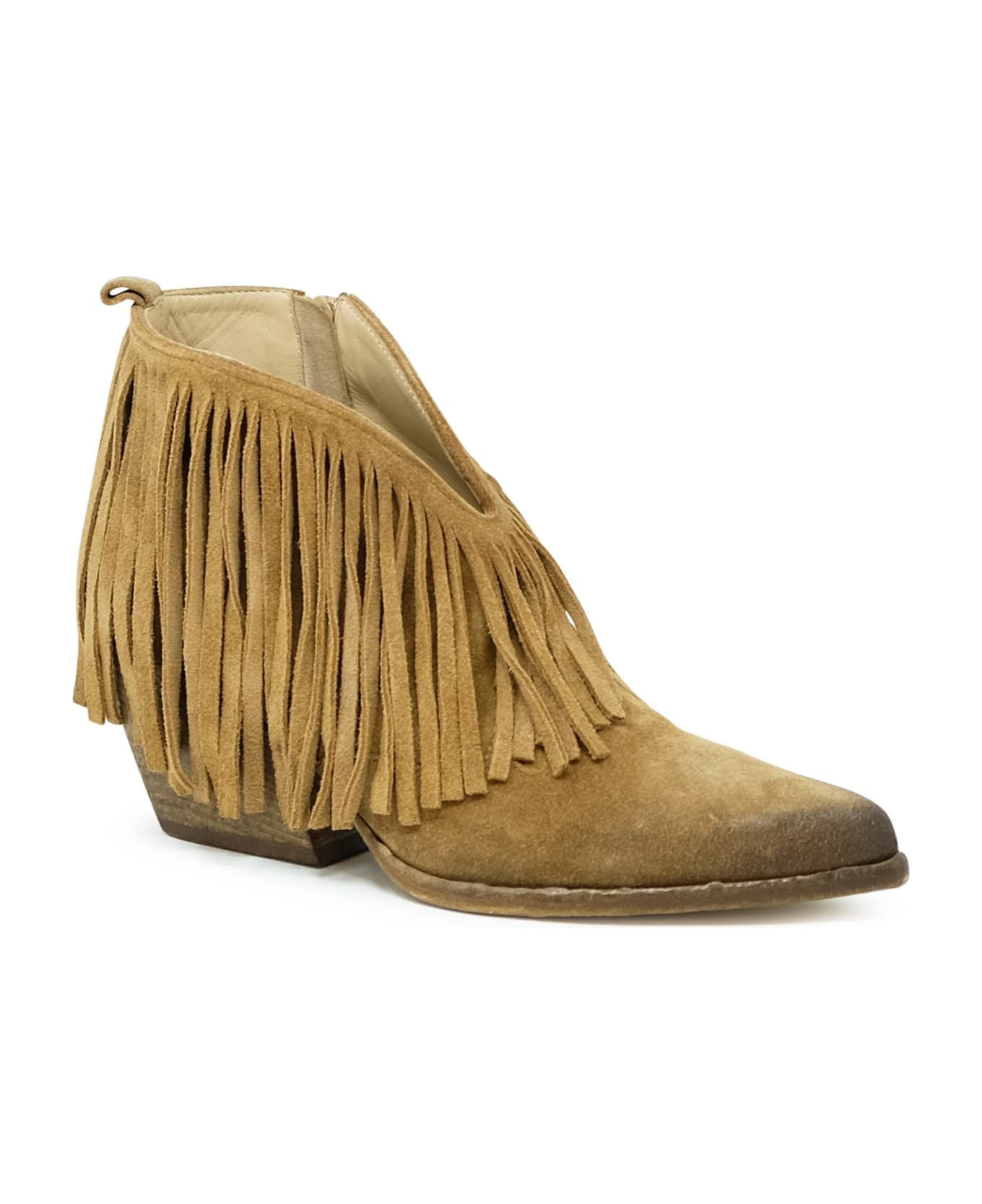 Elena Iachi Brown Suede Ankle Boots - BROWN