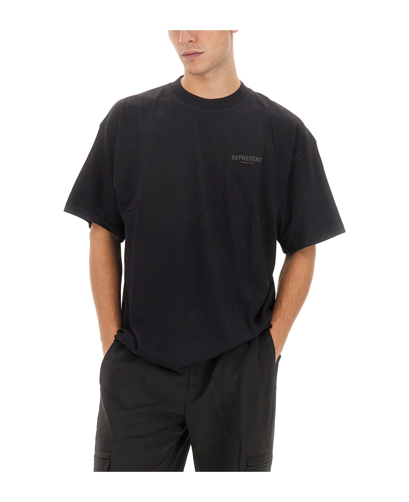 REPRESENT T-shirt With Logo T-Shirt - BLACK