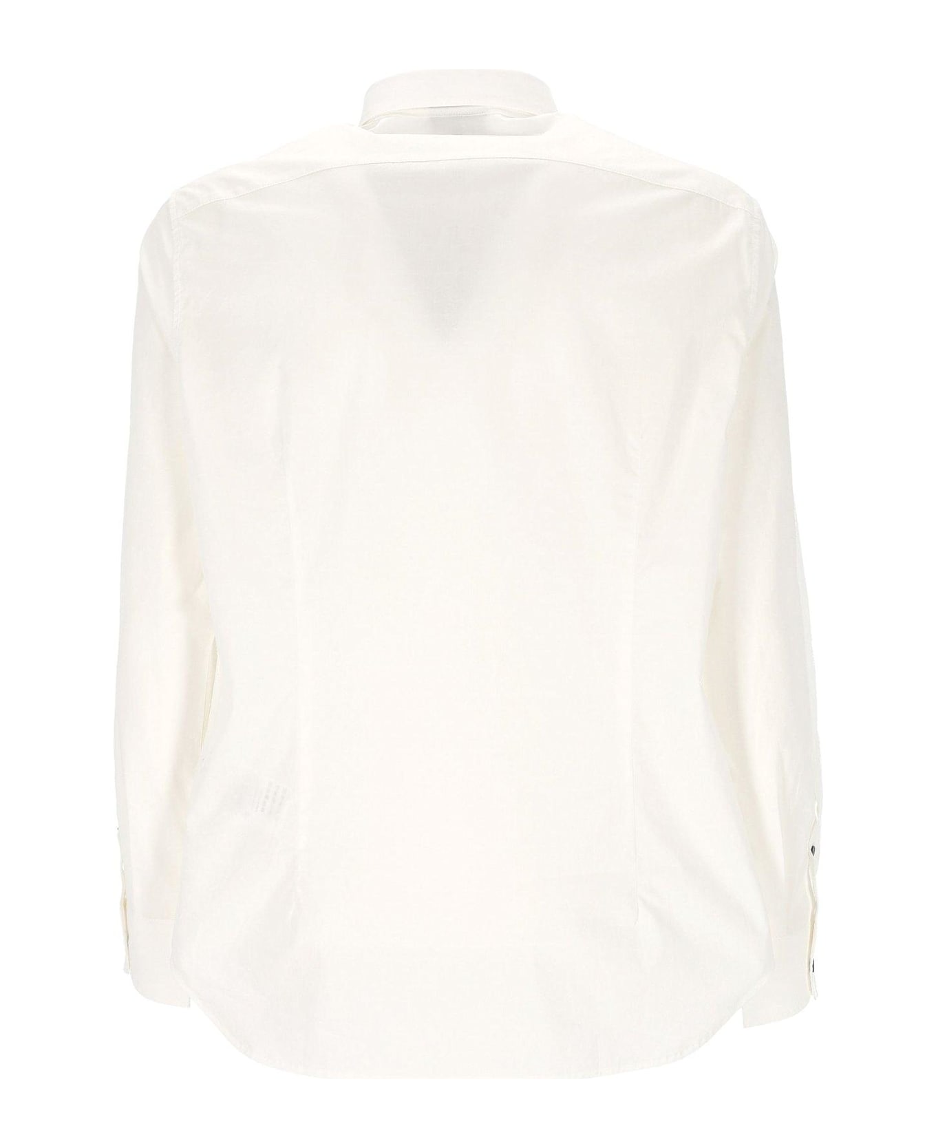 Emporio Armani Button-up Long-sleeved Shirt - White