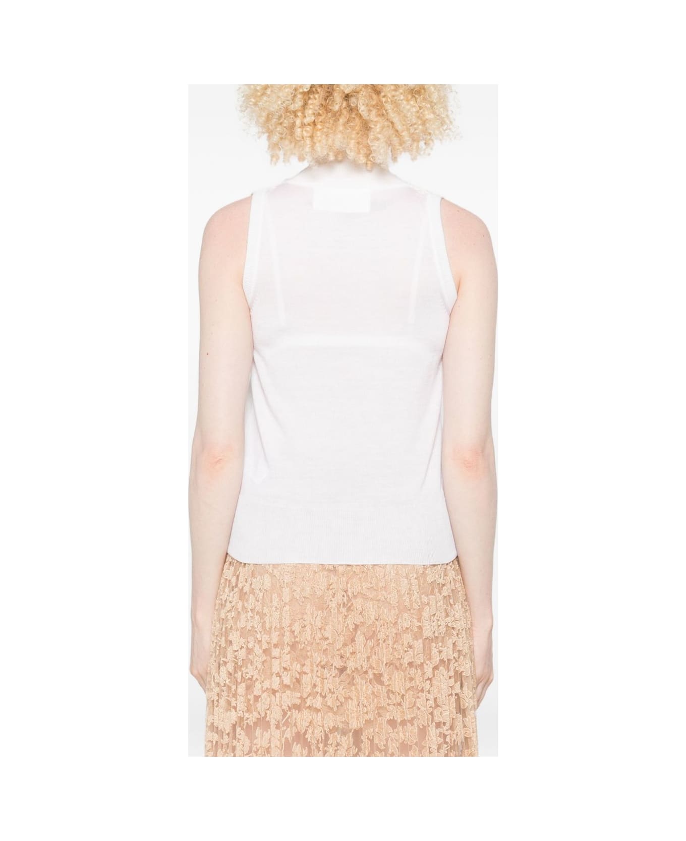 Ermanno Scervino Wool Blend Tank Top - White