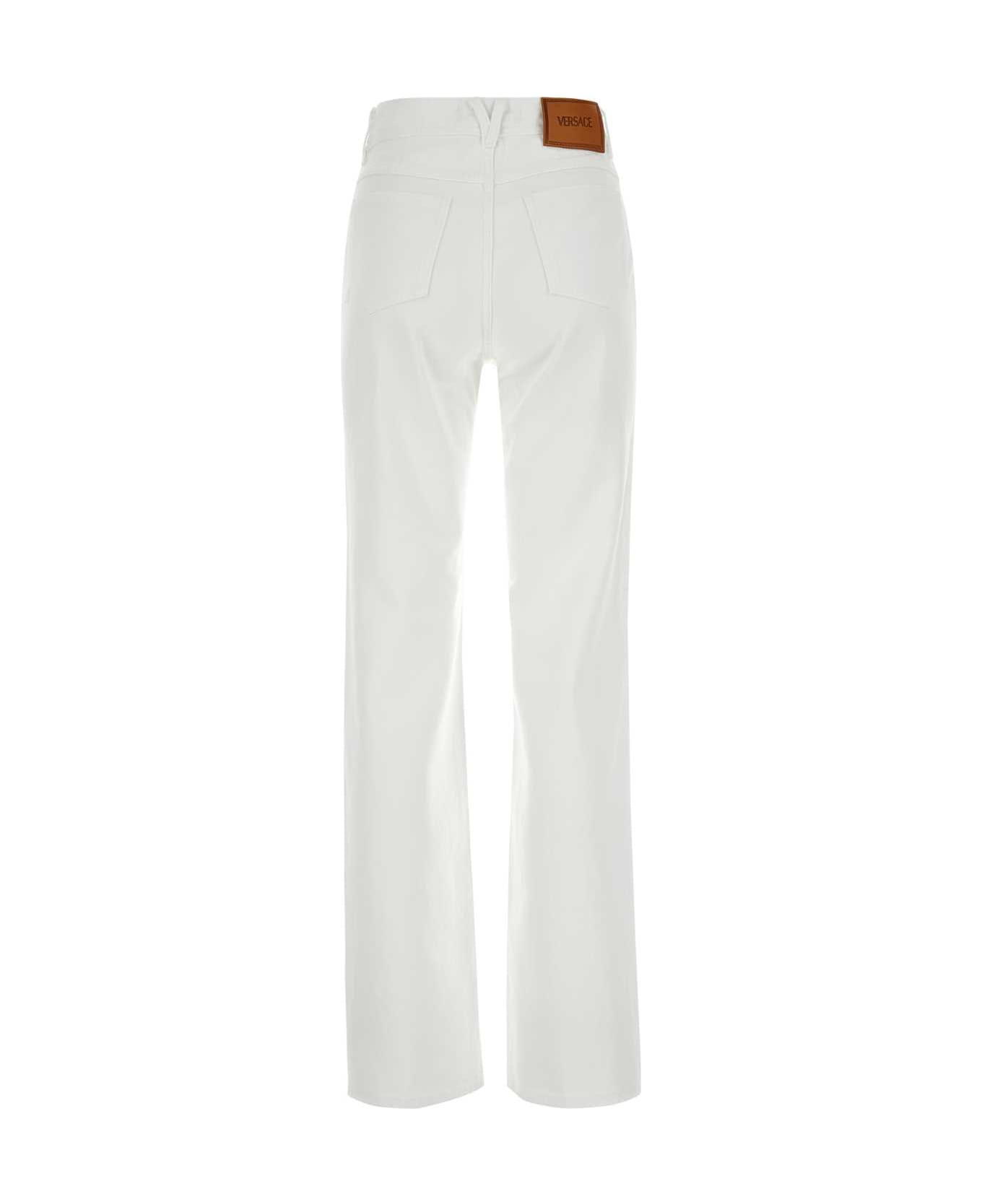 Versace White Denim Jeans - 1D110WHITE ボトムス