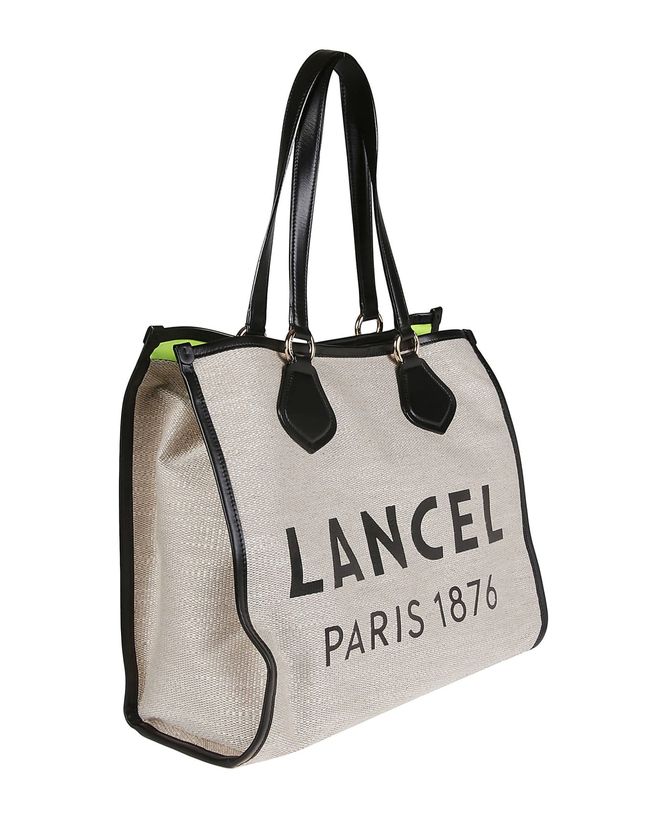 Lancel Summer Large Tote Bag - A Naturel/noir