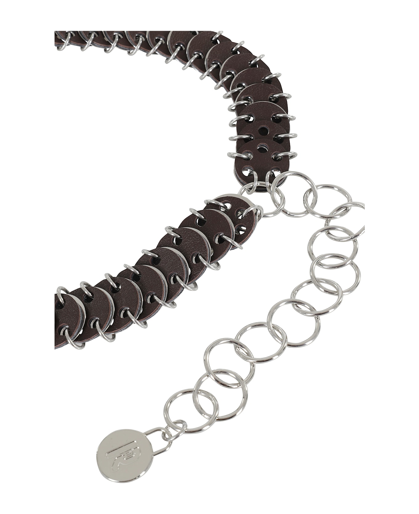 Paco Rabanne Ceinture - Dark Brown  Silver
