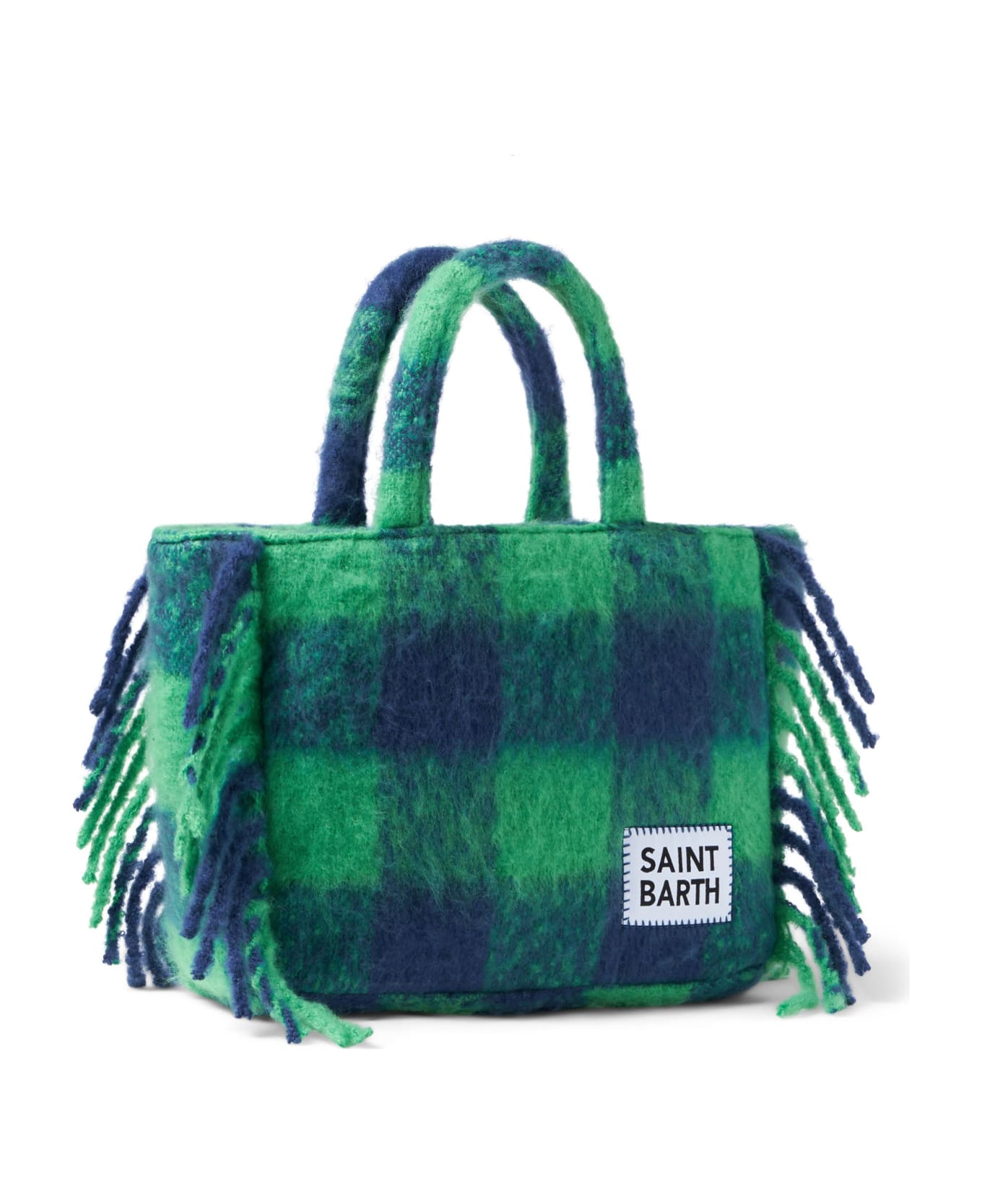 MC2 Saint Barth Colette Handbag With Green Tartan Print - MULTICOLOR