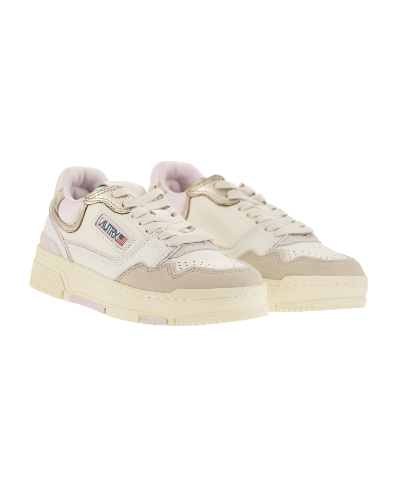 Autry Clc - Women's Low Sneaker - White/pink
