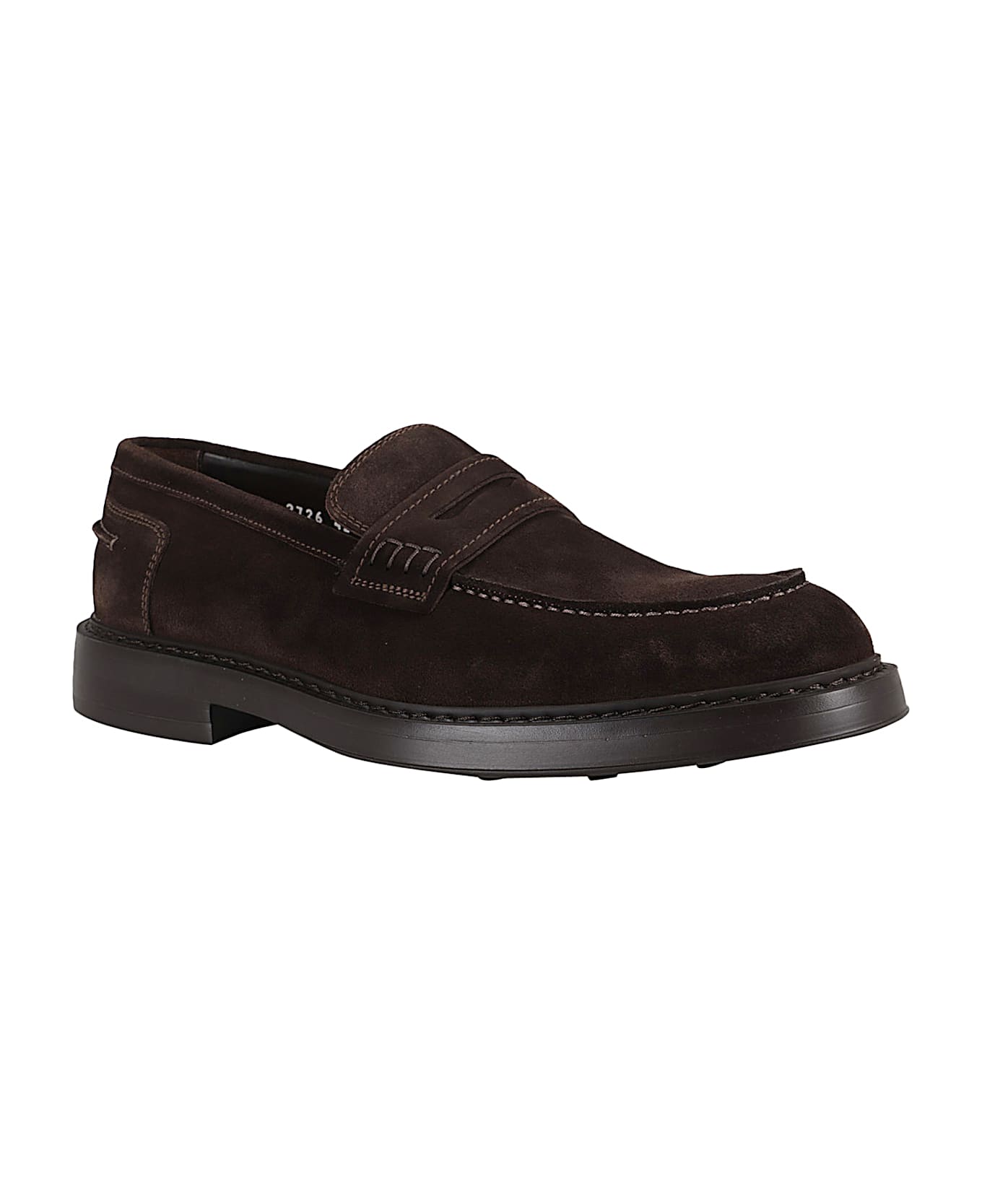 Doucal
s Suede Leather Loafers - Brown