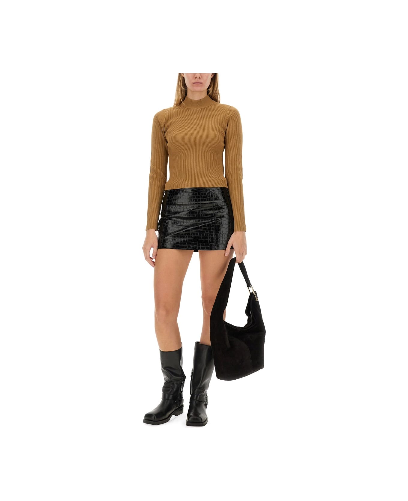 Michael Kors Borsa Hobo In Pelle - BLACK