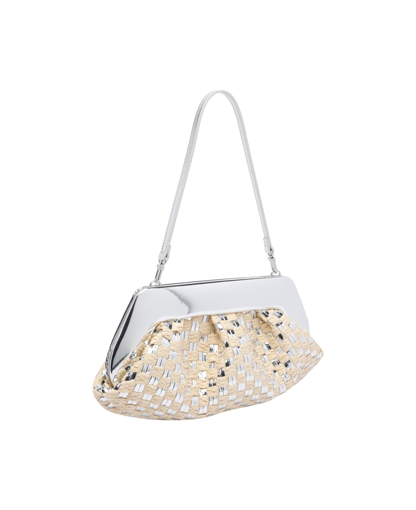 THEMOIRè Micro Emera Weaved Handbag - Silver