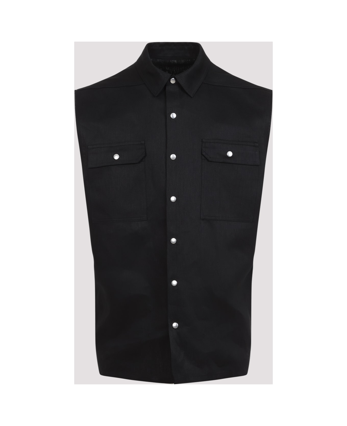 Rick Owens Jumbo Sleeveless Outershirt - Black