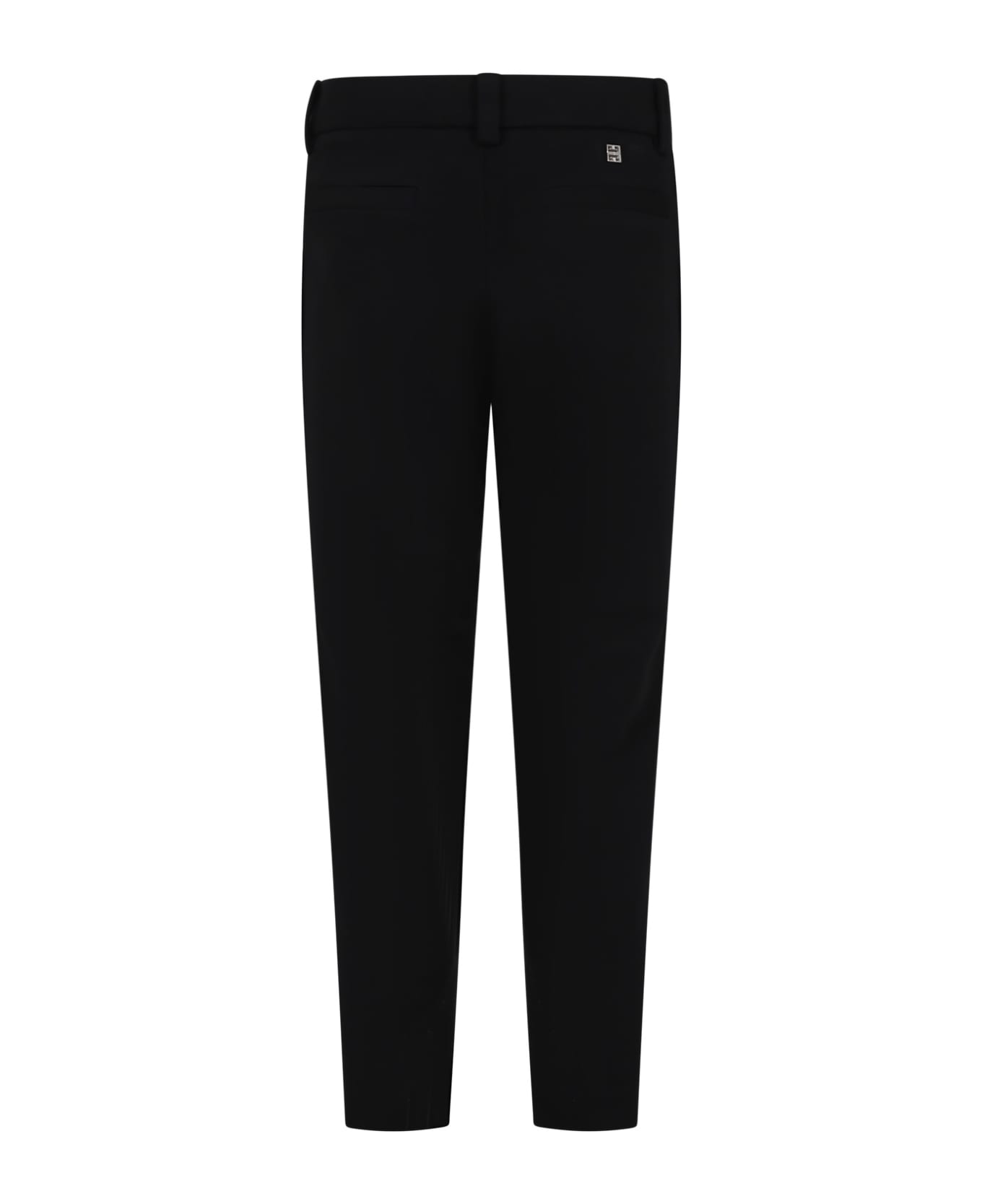 Givenchy Black Trousers For Boy With Logo - Black ボトムス