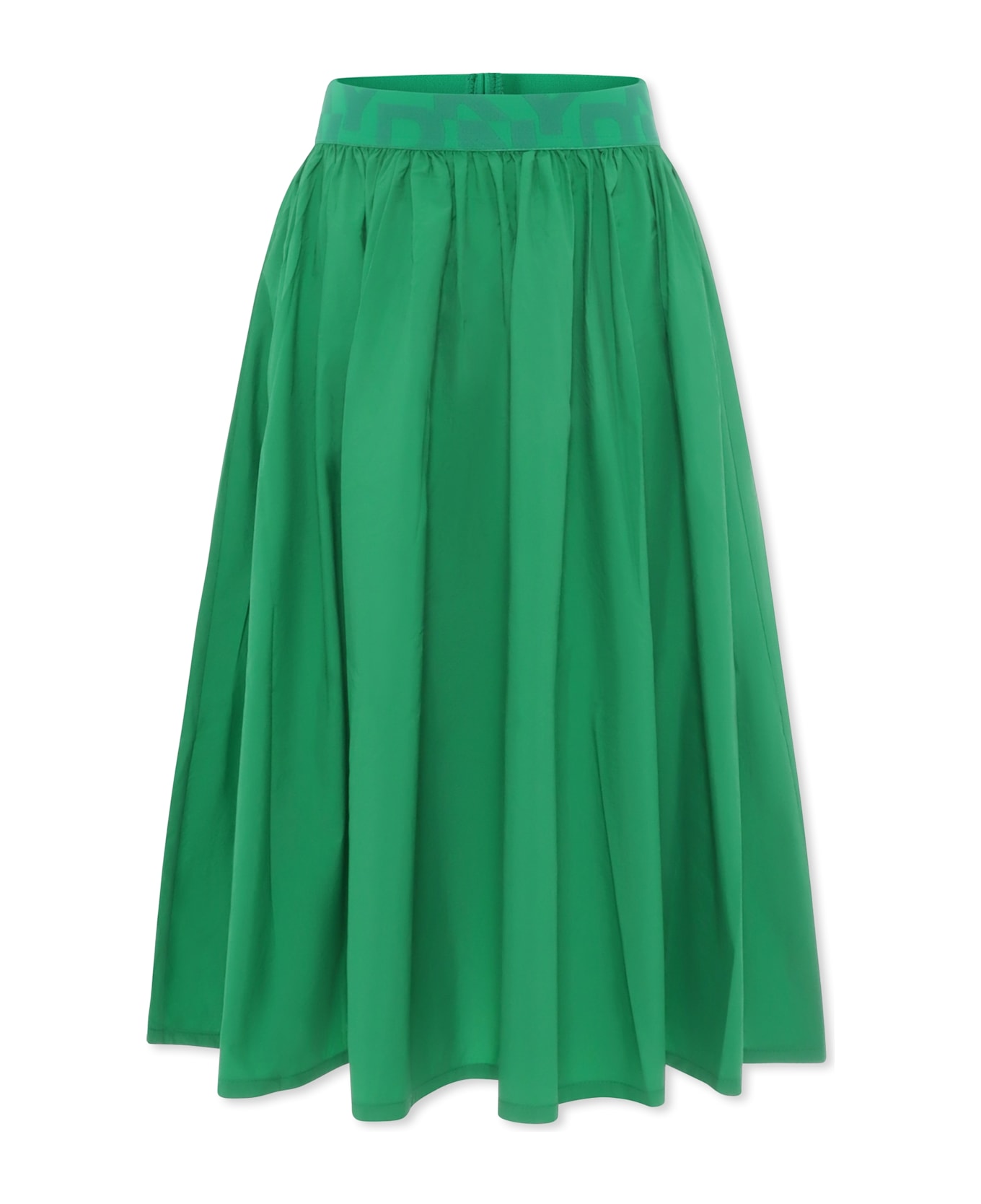 DKNY Green Skirt For Girl With Logo - Green