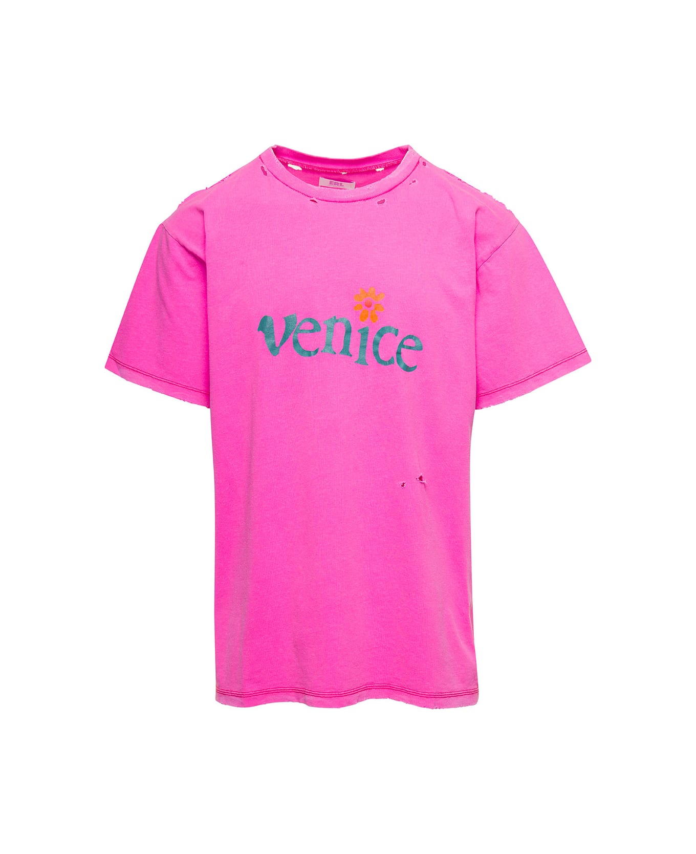 ERL Unisex Venice T-shirt Knit - FUXIA シャツ