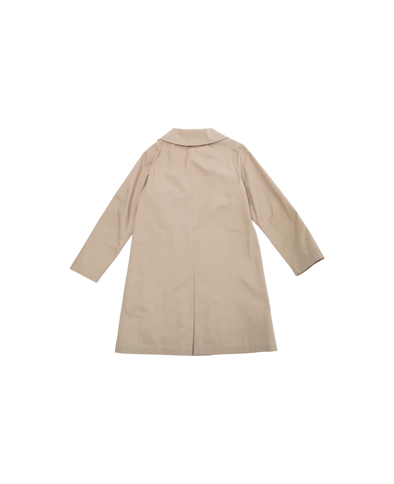 Marni Beige Double-breasted Jacket With Notched Revers And Logo Detail On The Front In Cototn Girl - Beige