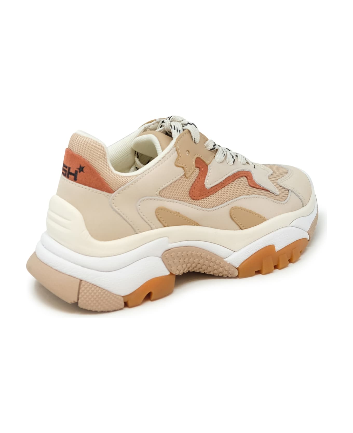 Ash Beige Leather Addict Sneakers