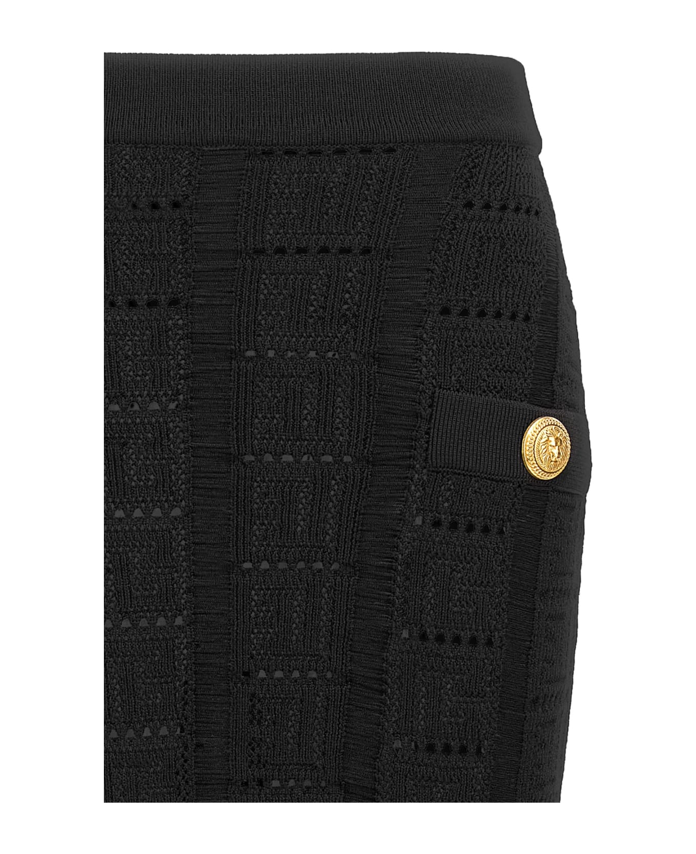 Balmain 'monogram' Skirt - Black