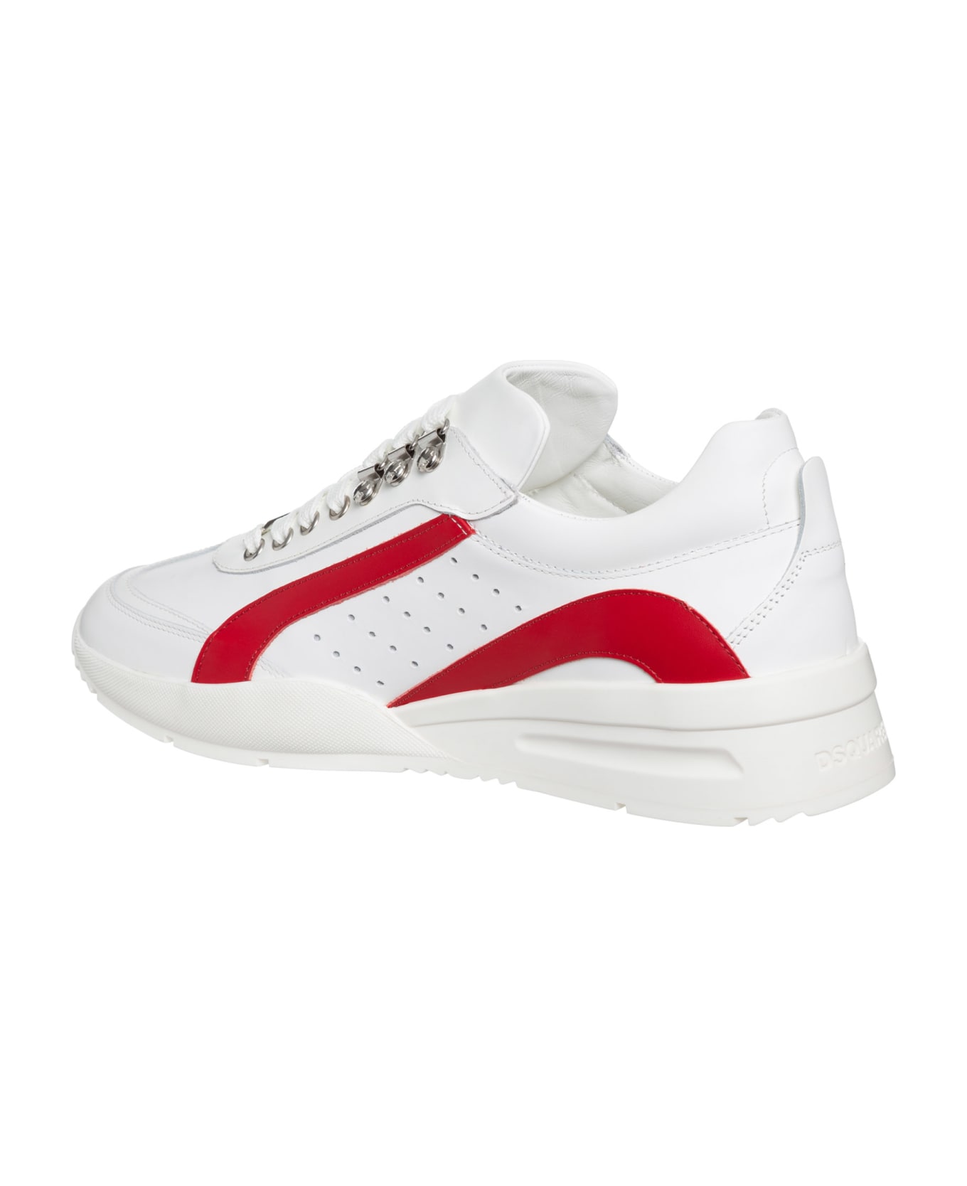Dsquared2 Legend Leather Sneakers - White - Red