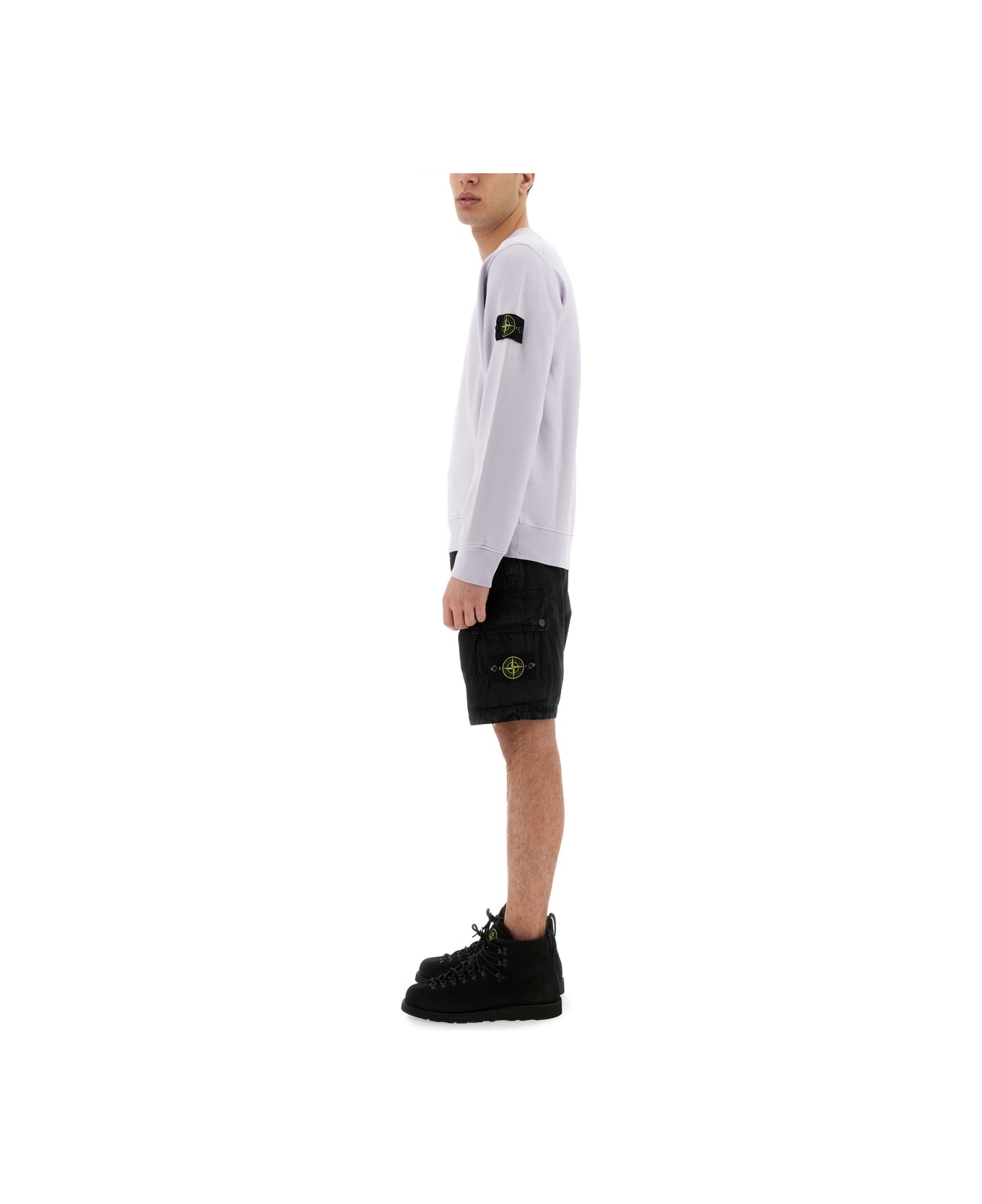 Stone Island Cotton Sweatshirt - LILAC