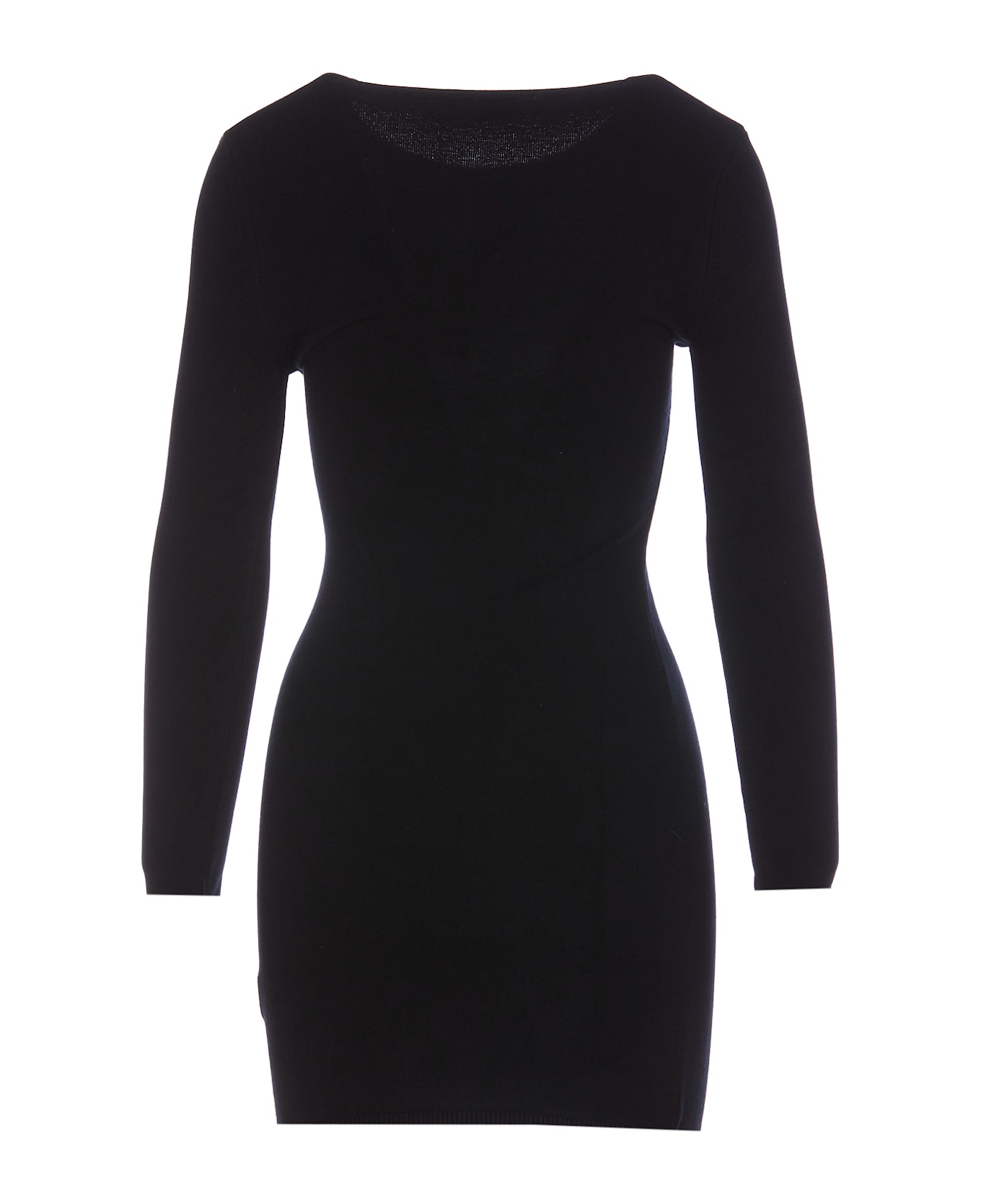 Marine Serre Moon Logo Knit Mini Dress - Black