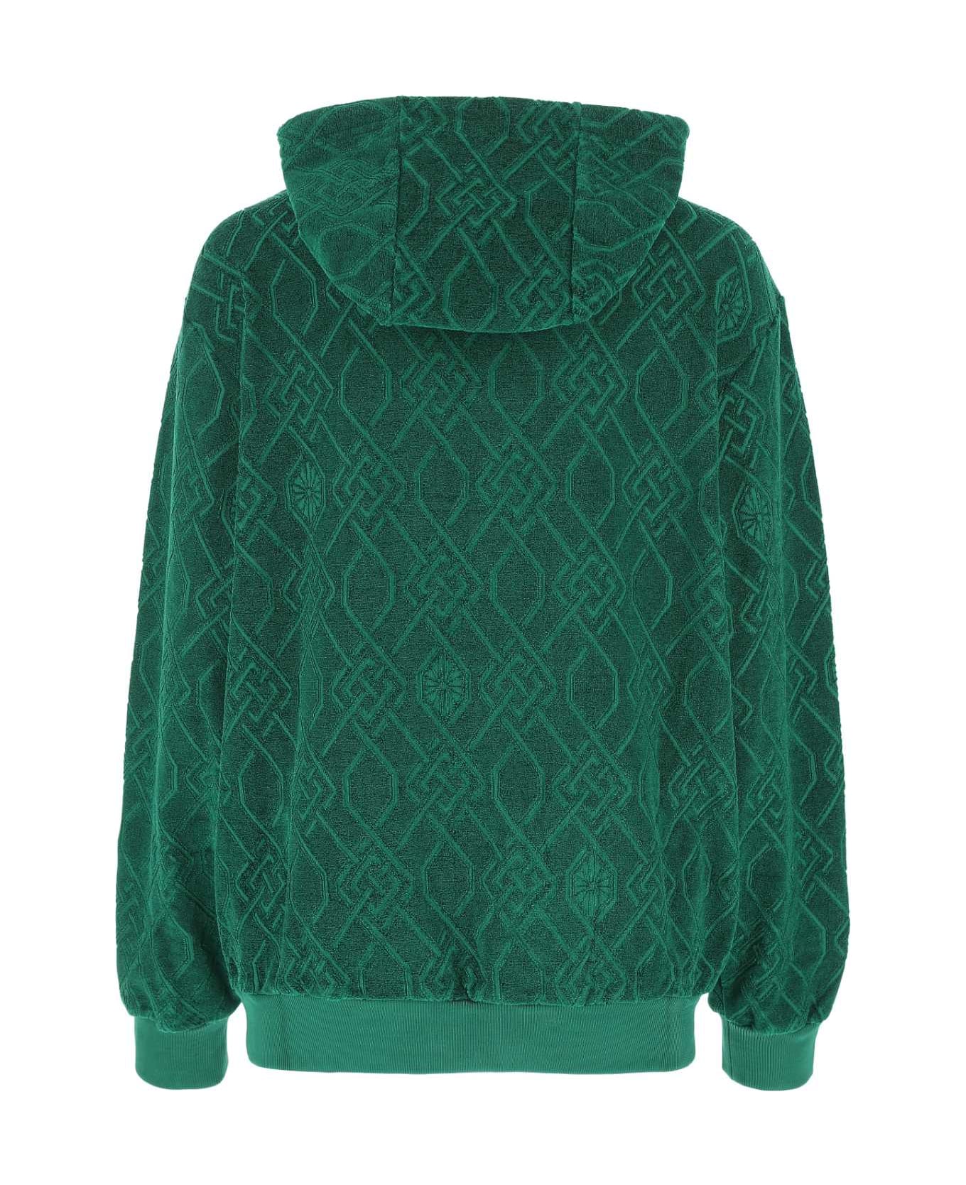 Koché Dark Green Terry Fabric Oversize Sweatshirt - 661J フリース