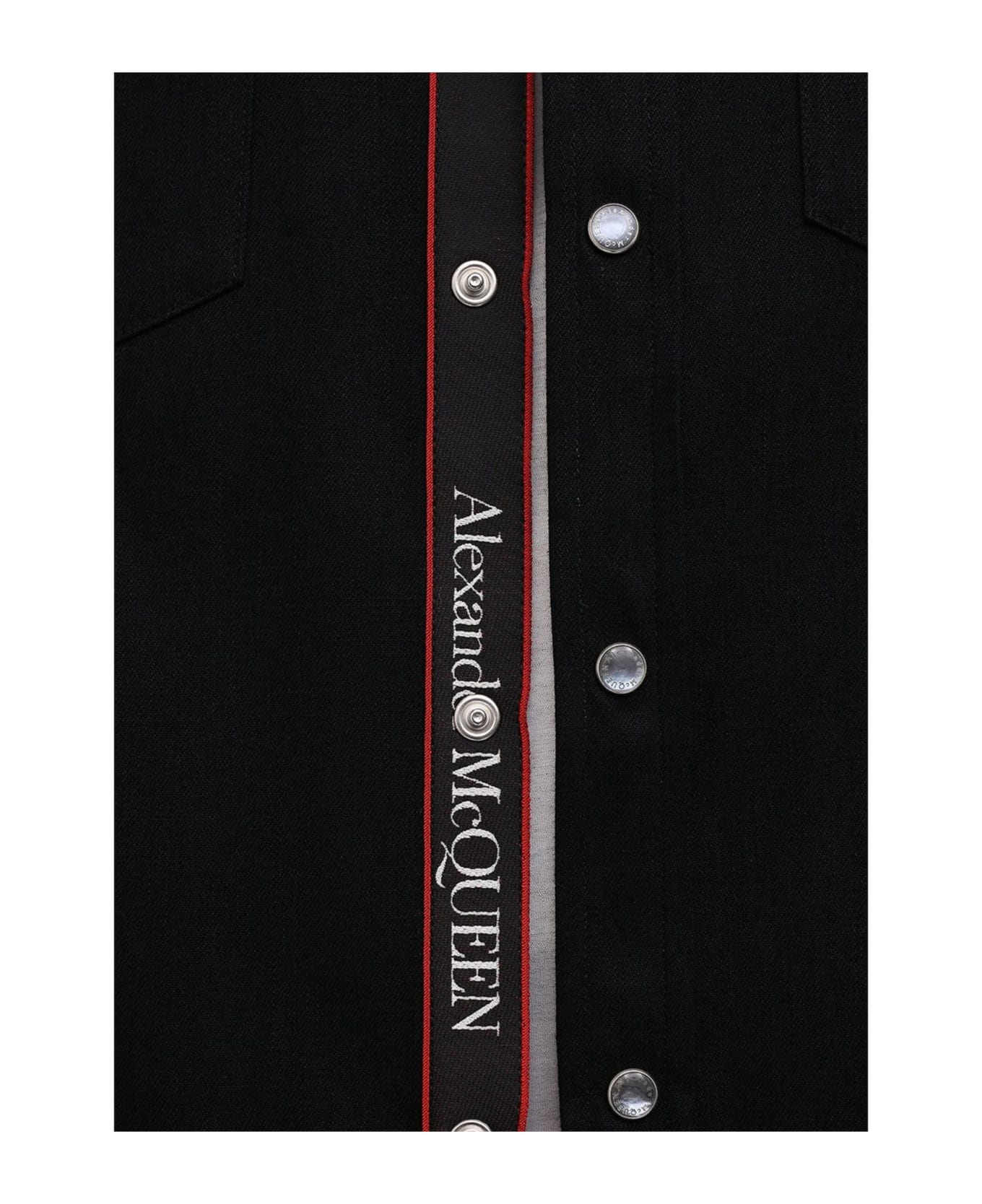 Alexander McQueen Logo Denim Shirt - Black