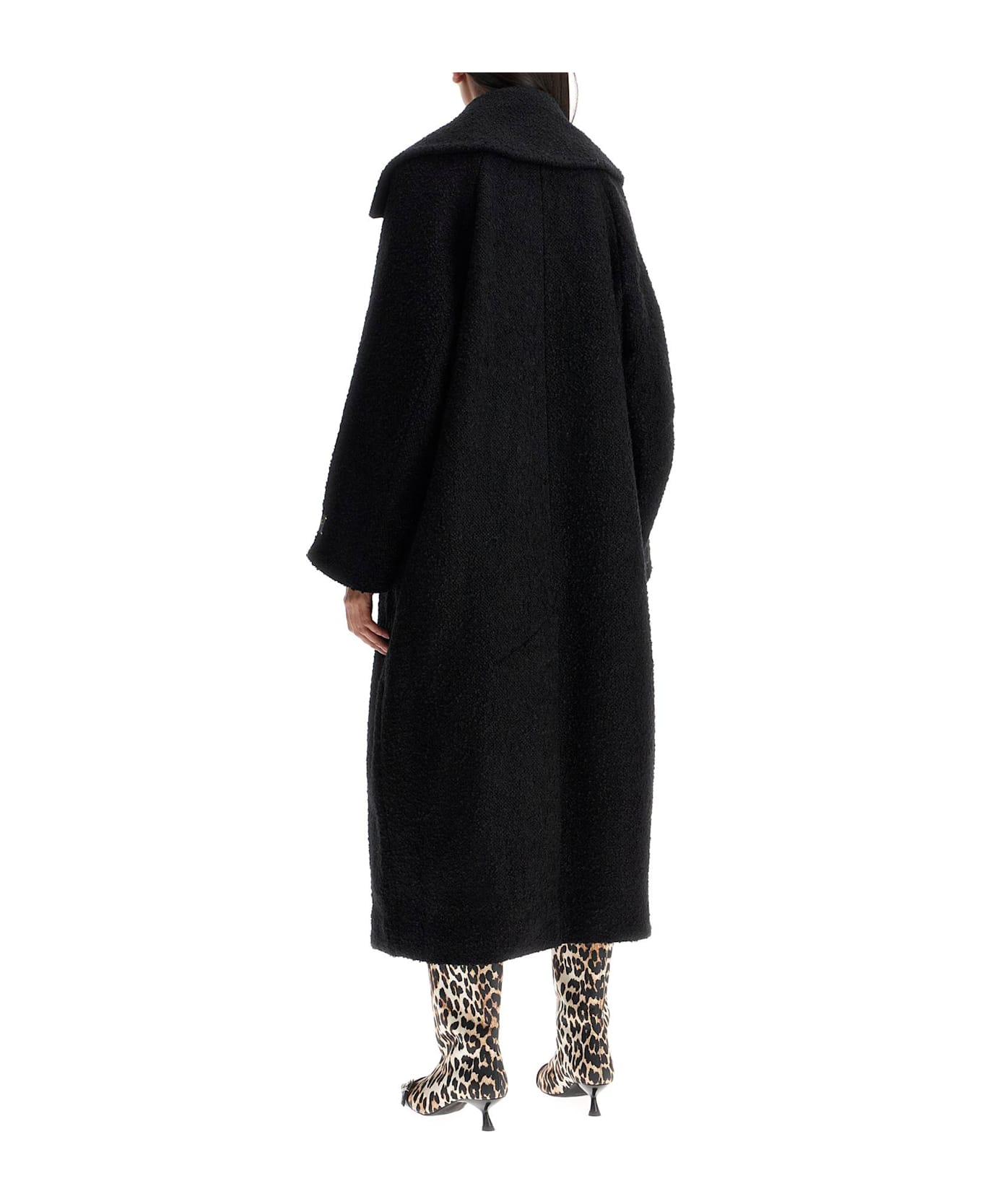 Ganni Boucle Coat - BLACK (Black)