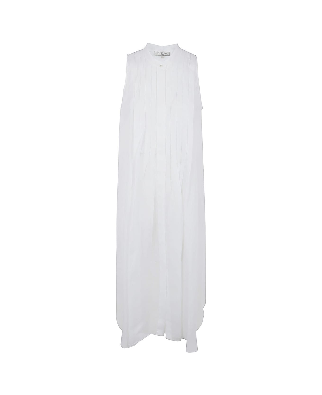 Antonelli Martin Sleeveless Pleated Tunic - White ワンピース＆ドレス