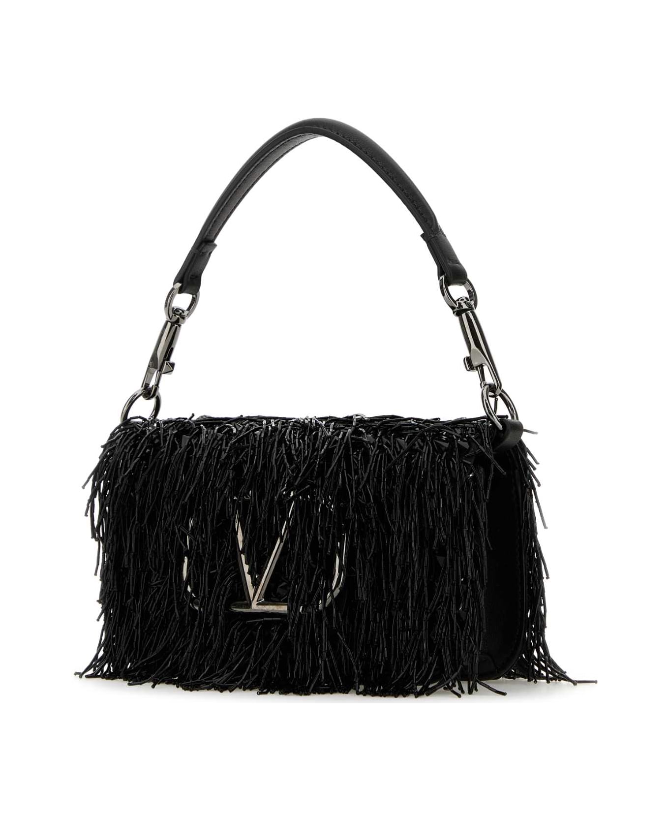 Valentino Garavani Embellished Satin Small Locã² Handbag - JETNERO