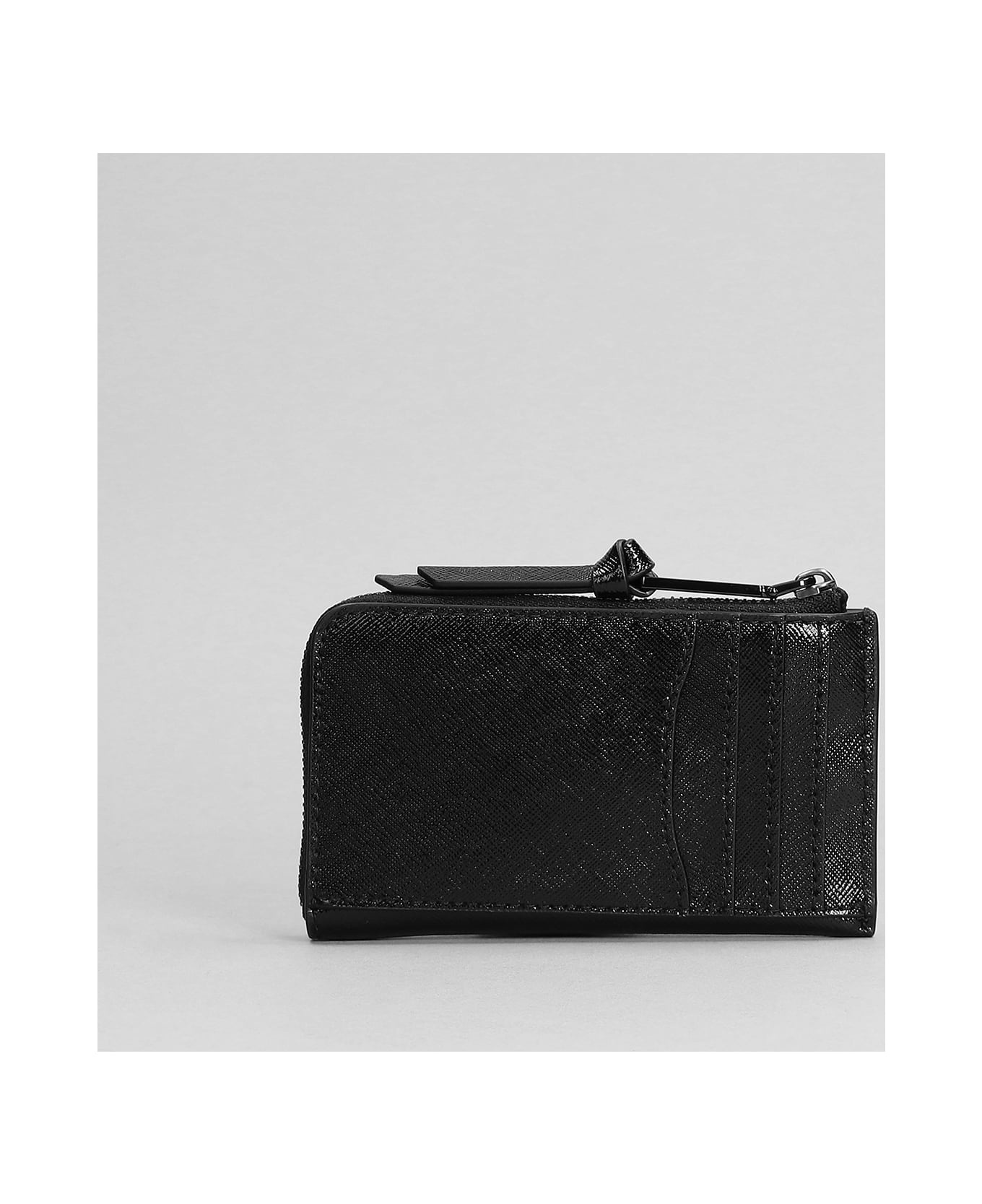 Marc Jacobs The Top Zip Multi Wallet In Black Leather - NERO