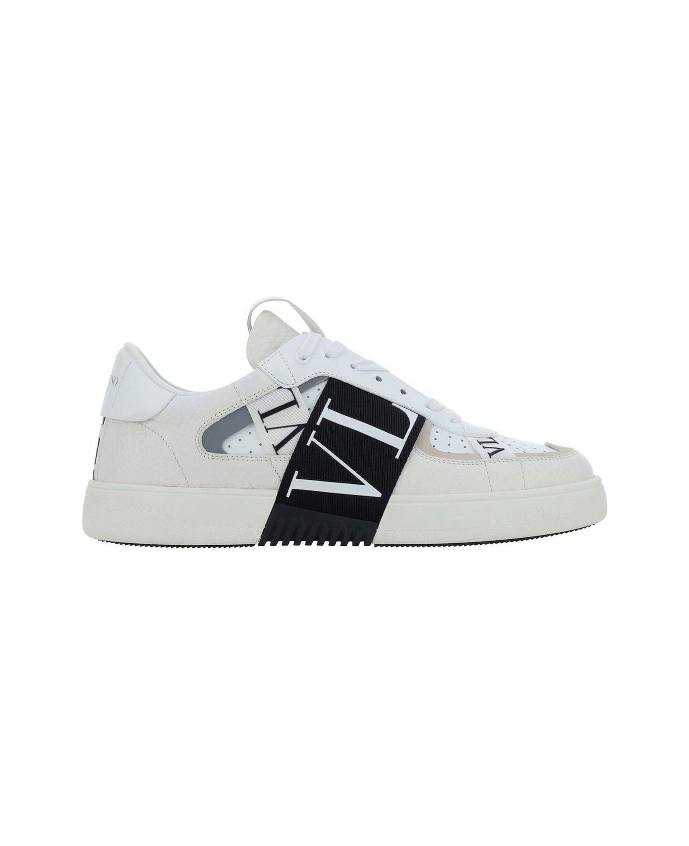 Valentino Garavani Vl7n Round Toe Lace-up Sneakers - Bianco