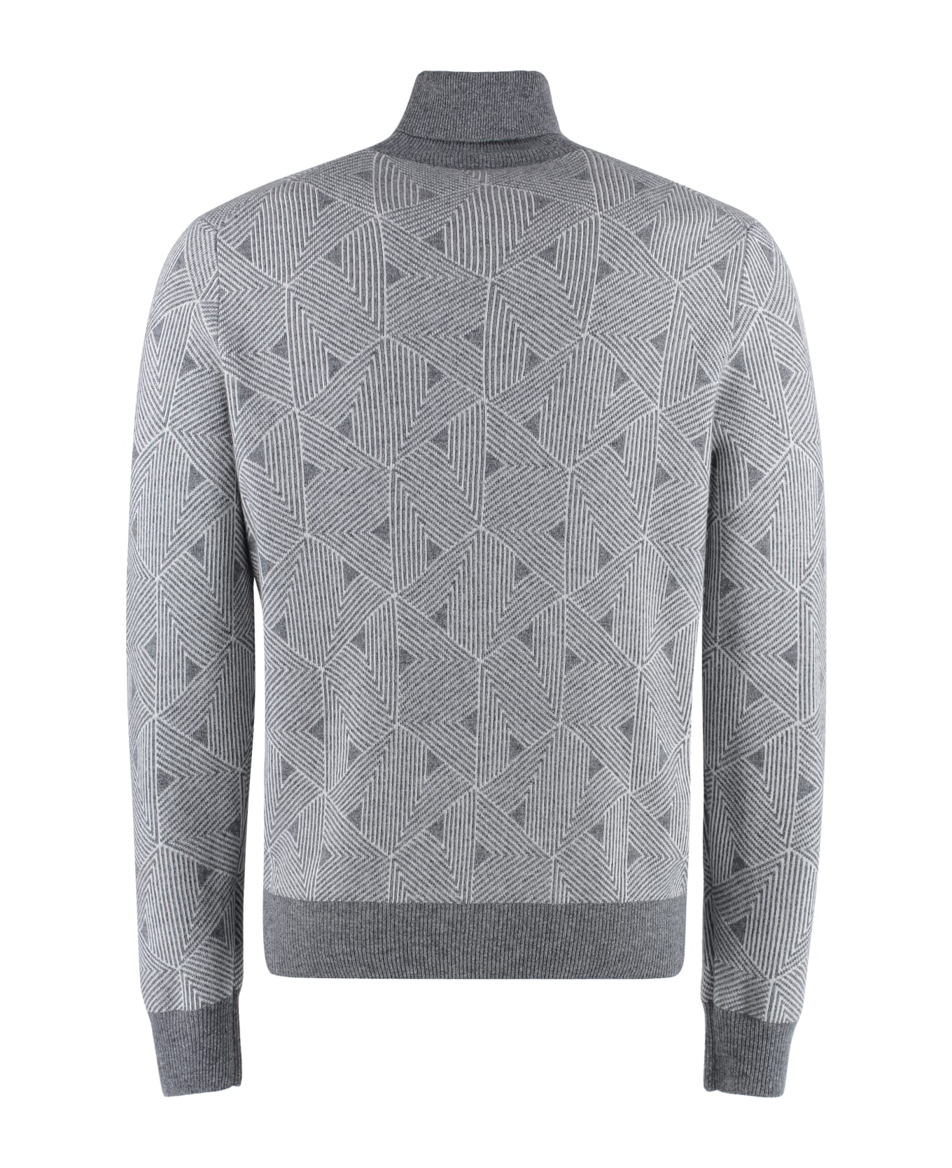 Canali Cashmere Blend Turtleneck Sweater - grey