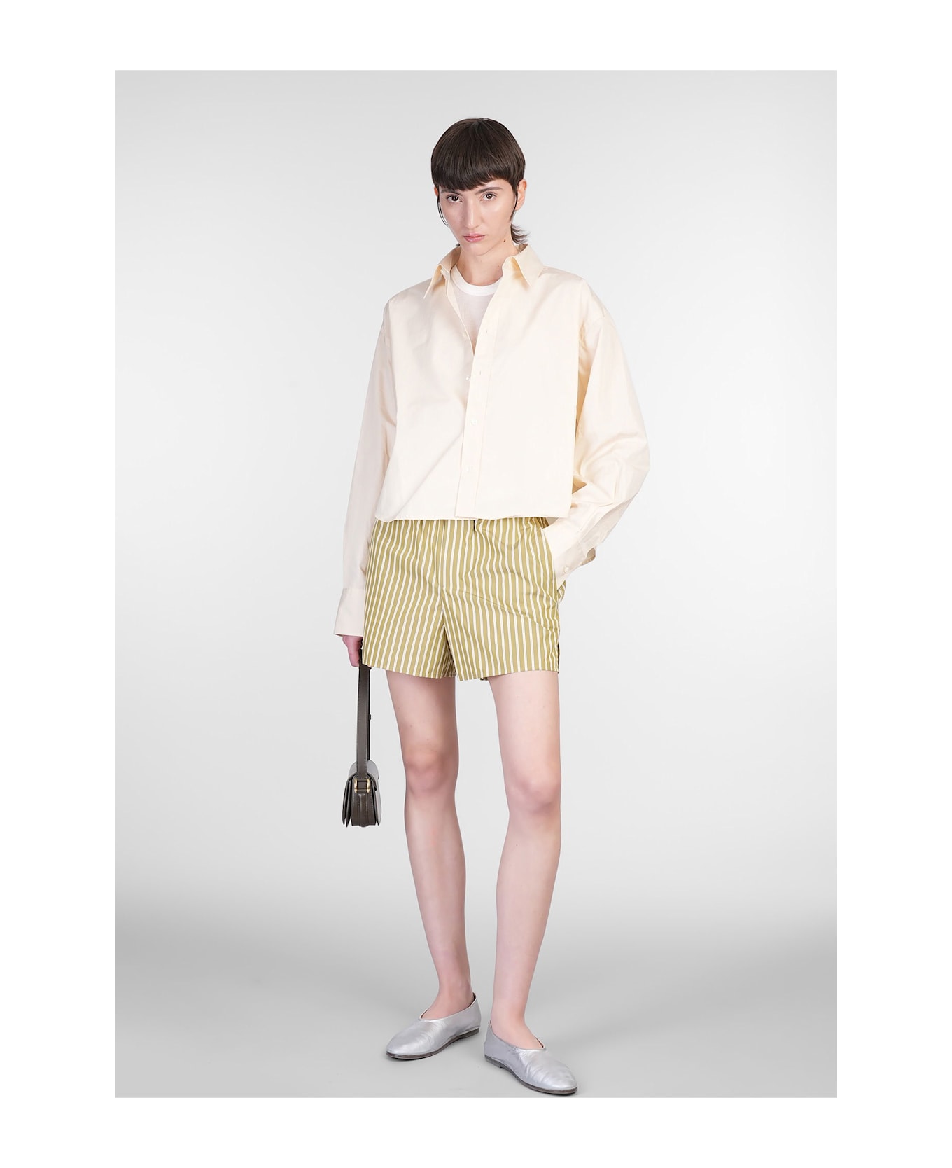Ami Alexandre Mattiussi Shorts In Green Cotton - green