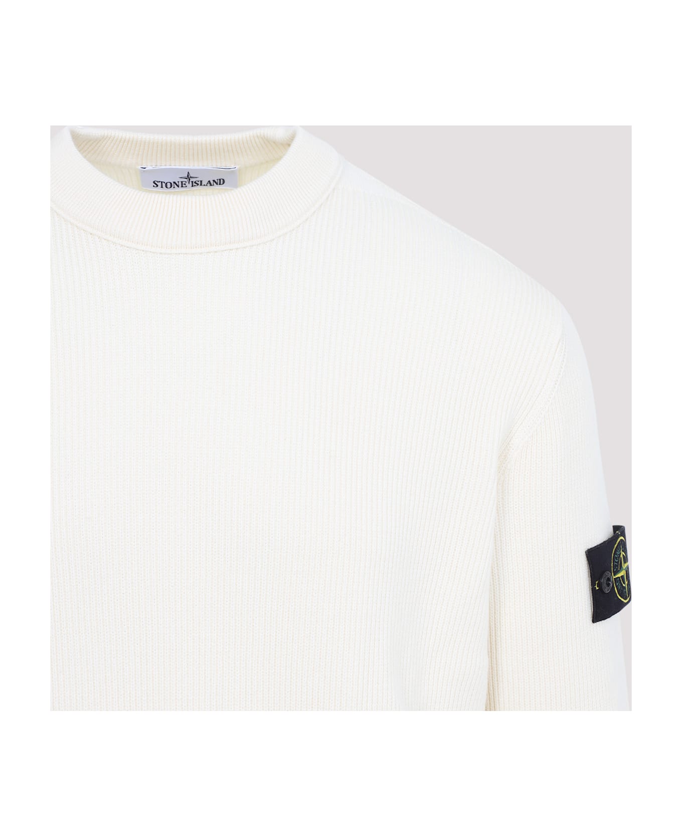 Stone Island Crew Neck Sweater - Ivory ニットウェア