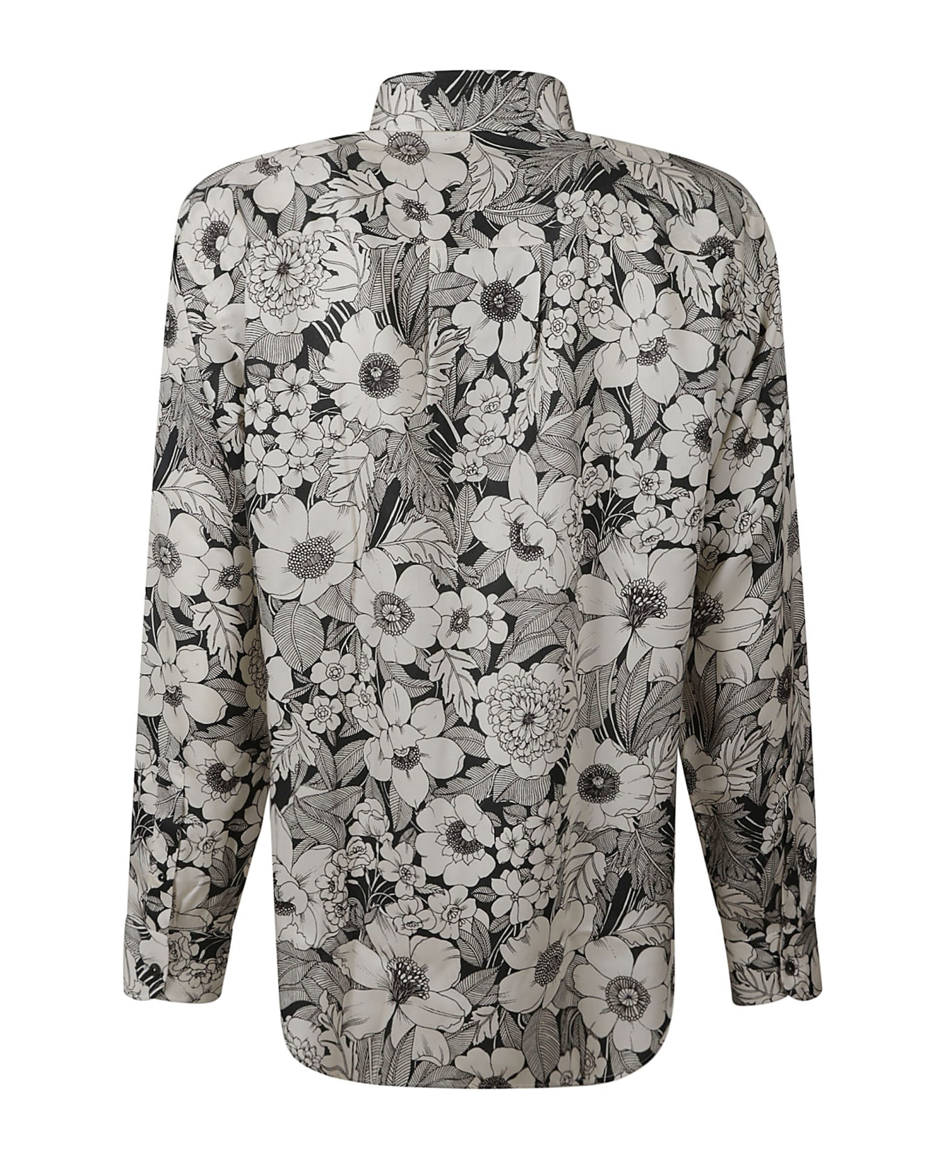 Tom Ford Floral Printed Shirt - Combo White/Black シャツ