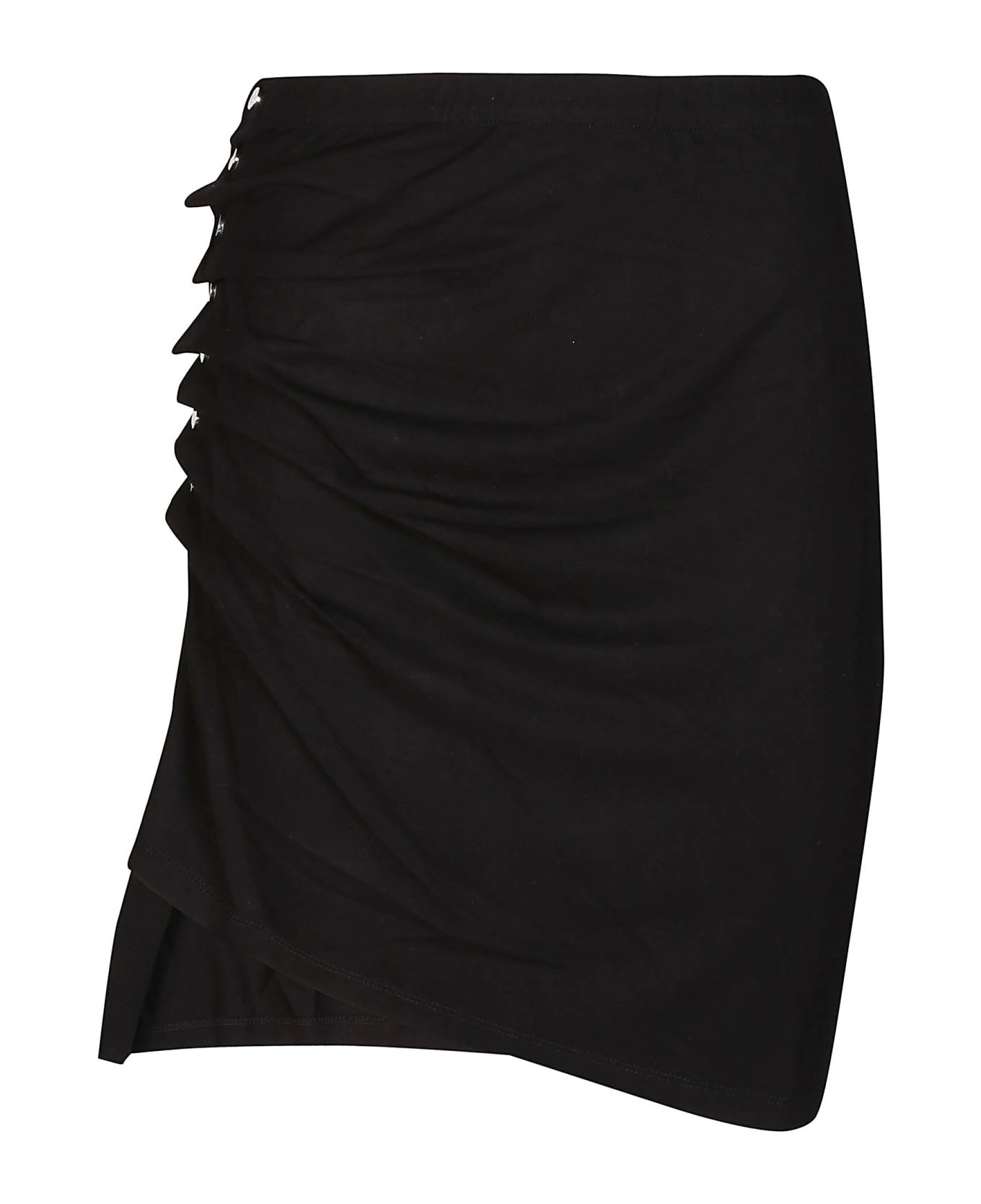 Paco Rabanne Asymmetric Mini Skirt - Black