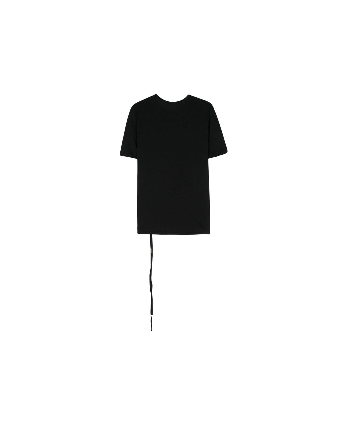Ann Demeulemeester Ann Demeulemees Logo Printed Crewneck T-shirt - BLACK