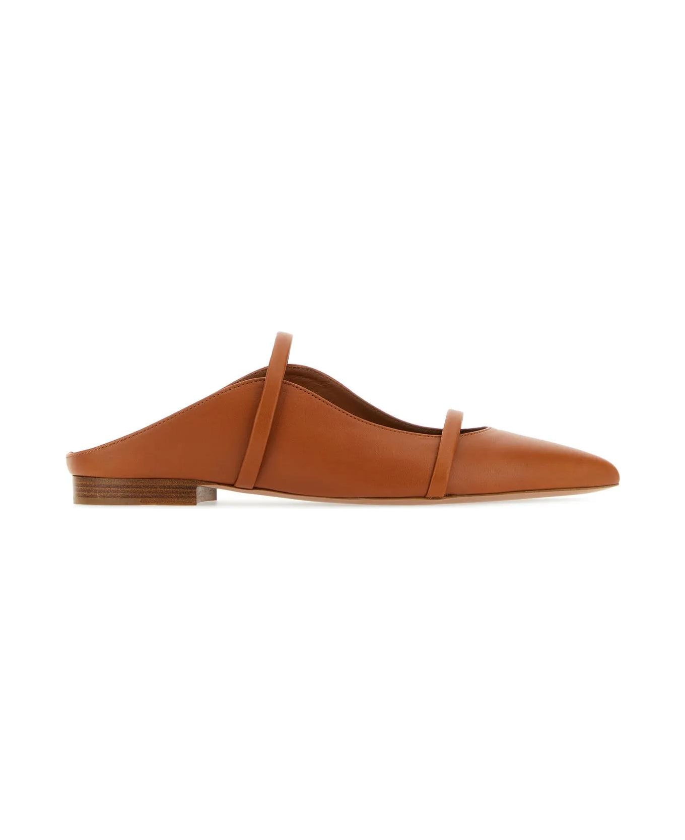 Malone Souliers Caramel Nappa Leather Maureen Flat Slippers - Brown フラットシューズ