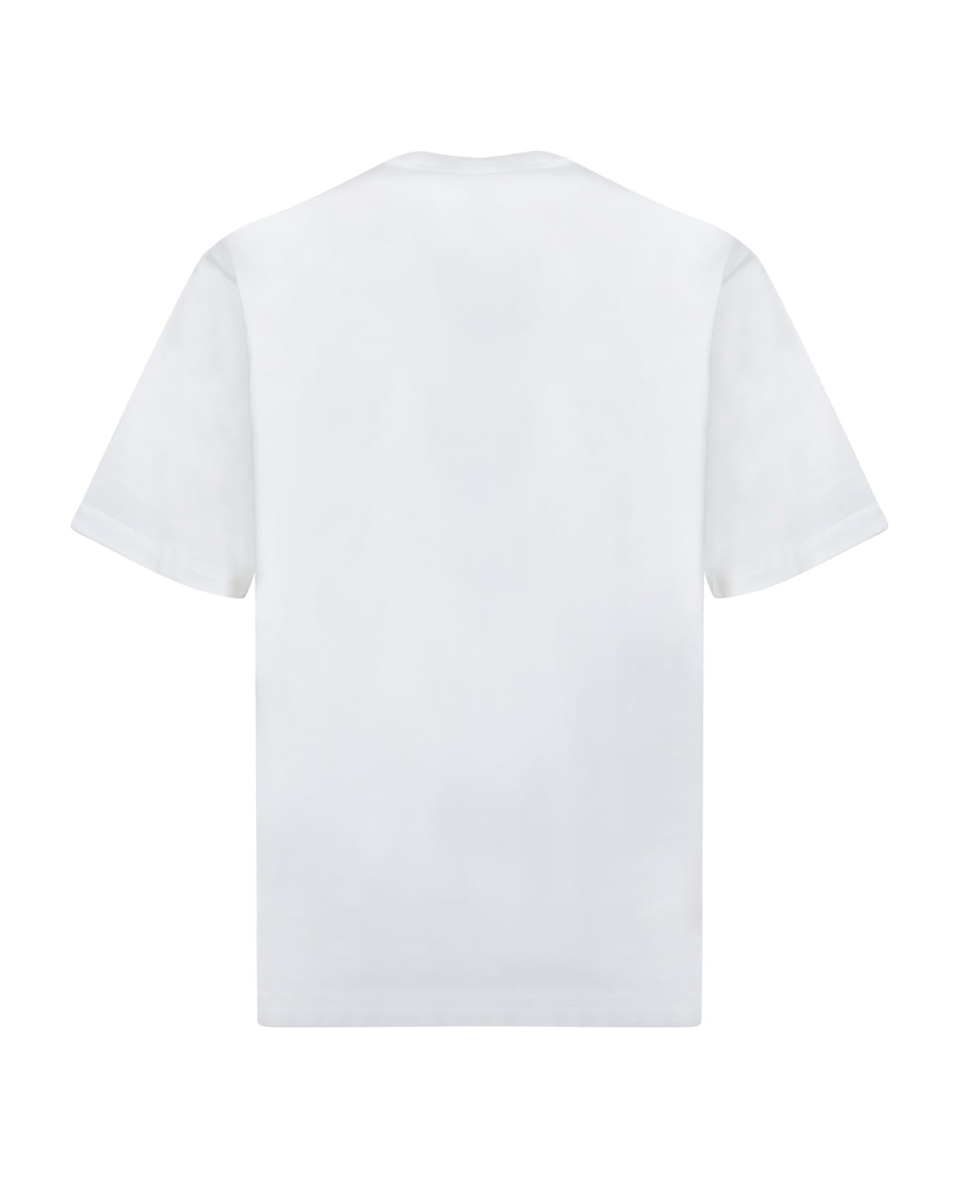 Dolce & Gabbana Tone-on-tone Plaque White T-shirt - VARIANTE ABBINATA